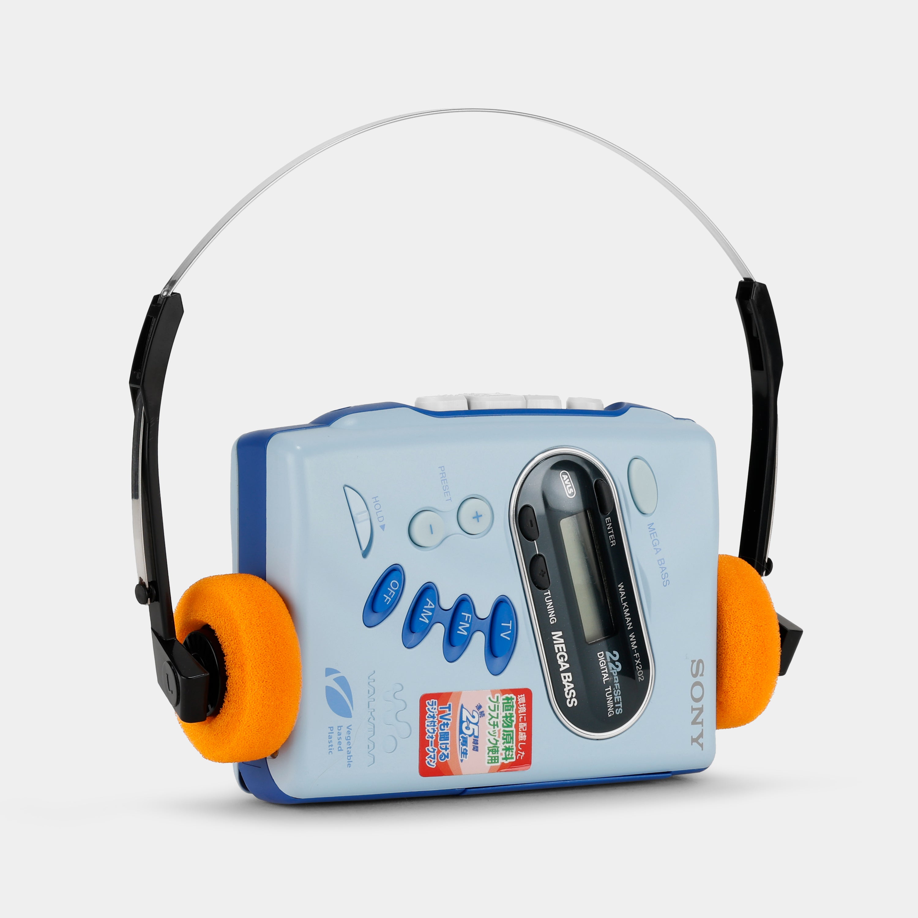 Sony Walkman WM-FX202 AM/FM Light Blue Portable Cassette Player