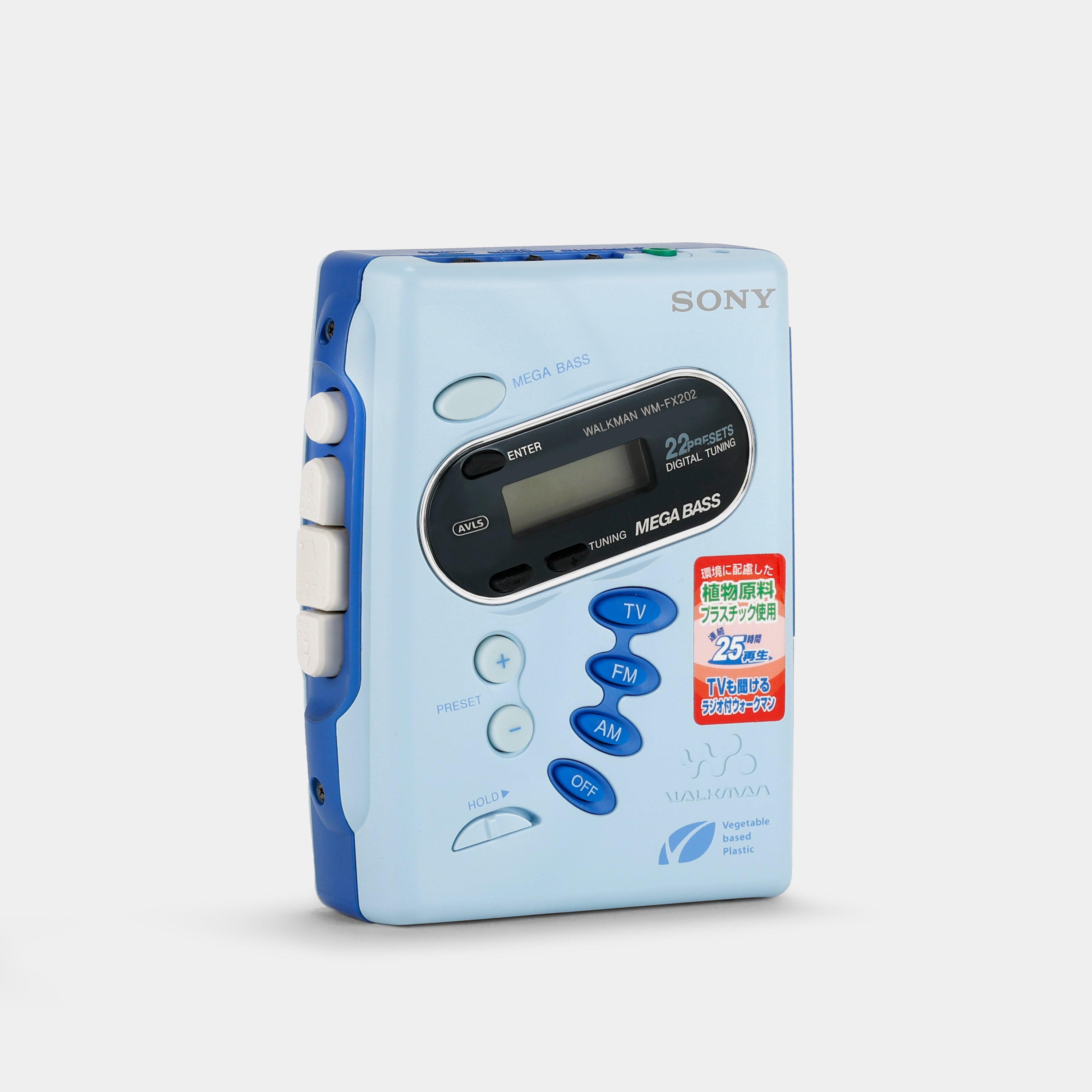 Sony Walkman WM-FX202 AM/FM Light Blue Portable Cassette Player