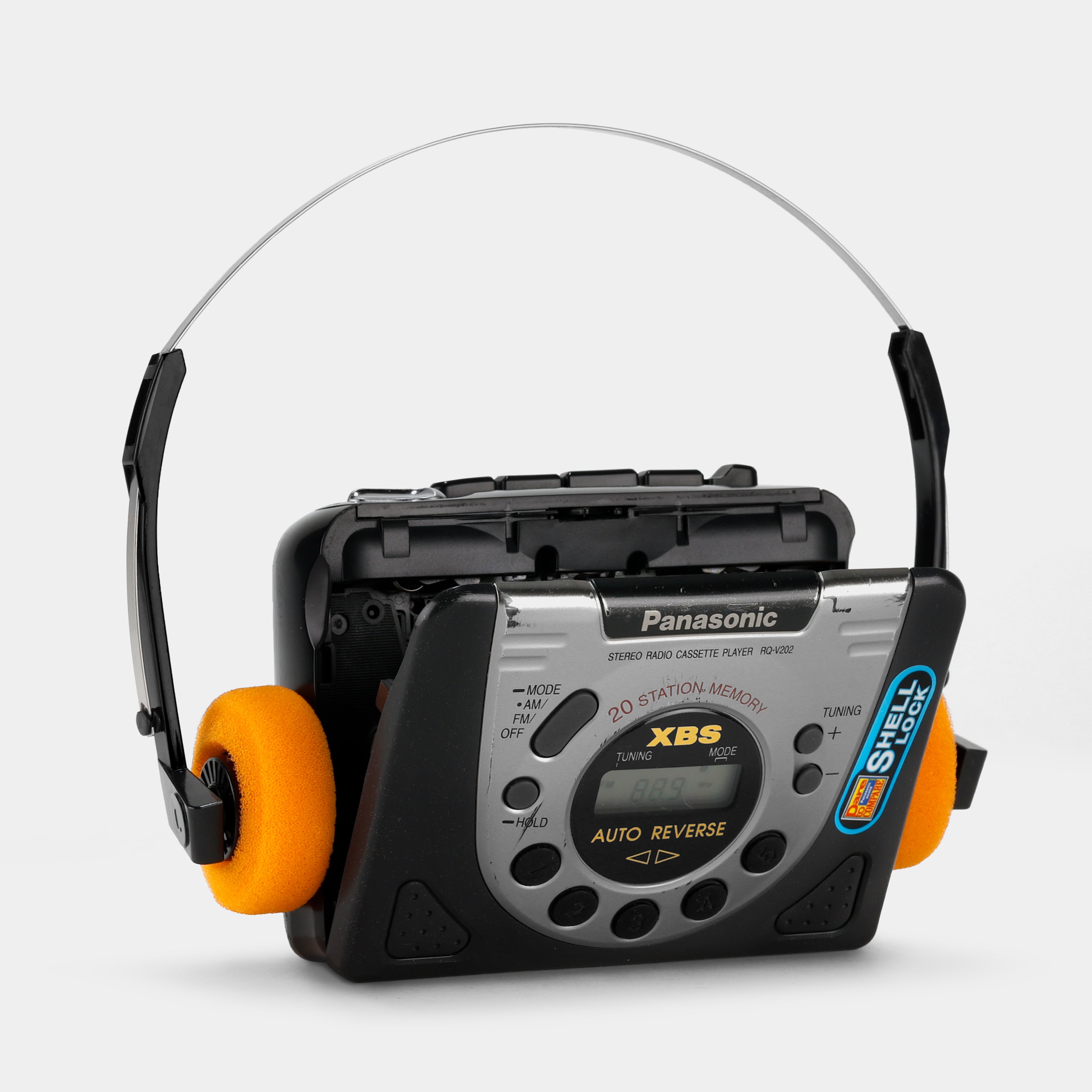 Panasonic RQ-V202 AM/FM Black Portable Cassette Player