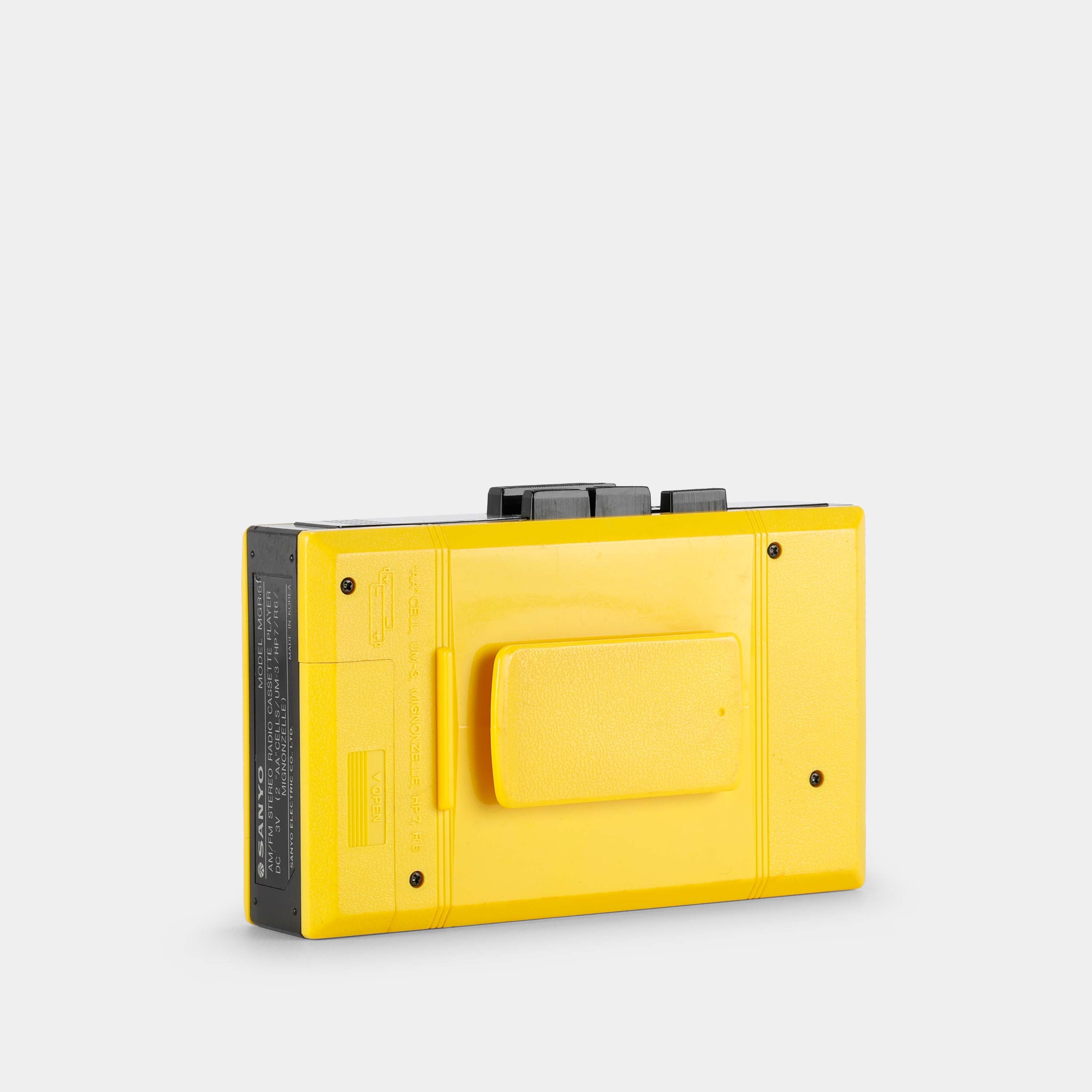 Sanyo MGR61 AM/FM Yellow Portable Cassette Player
