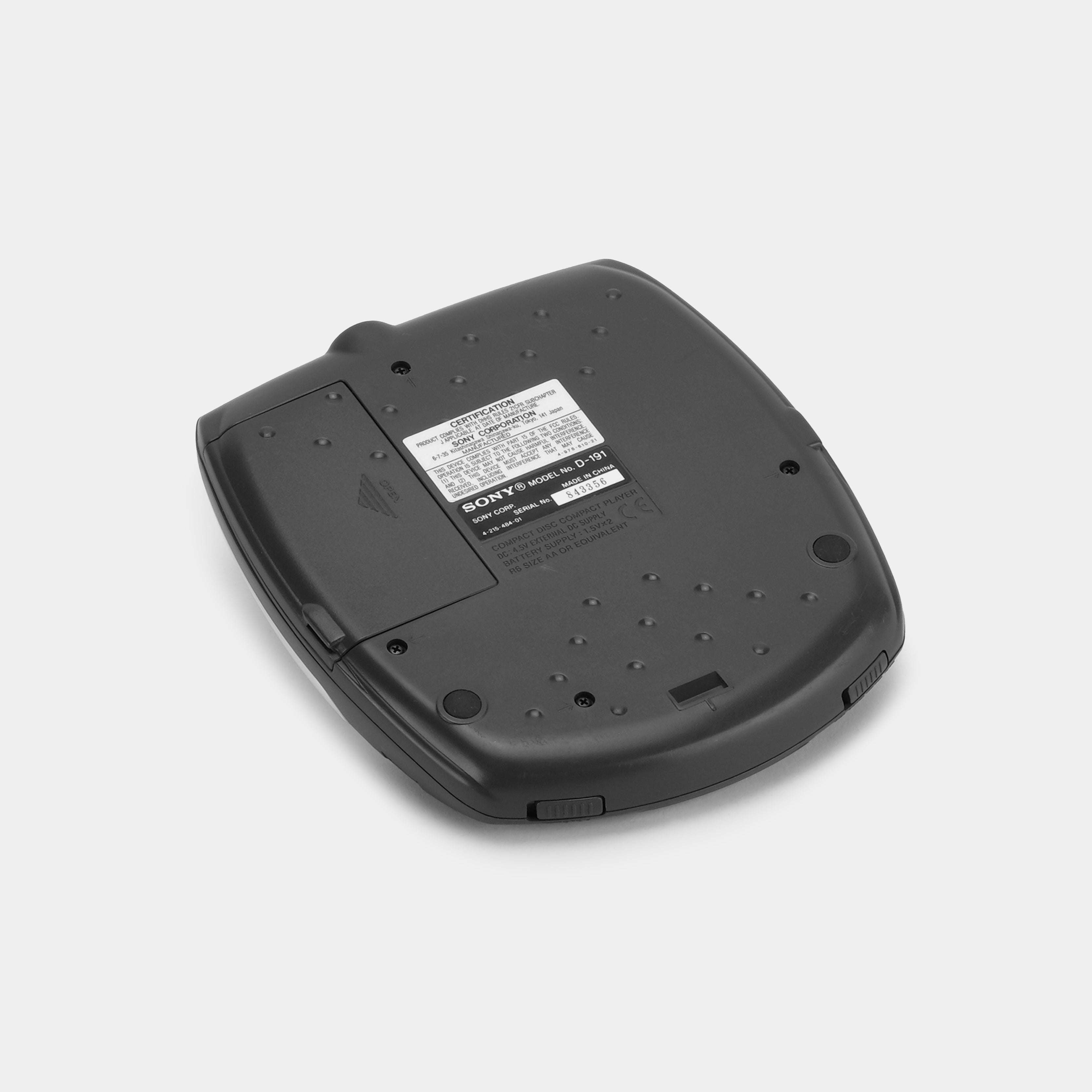 Sony Discman D-191 Portable CD Player