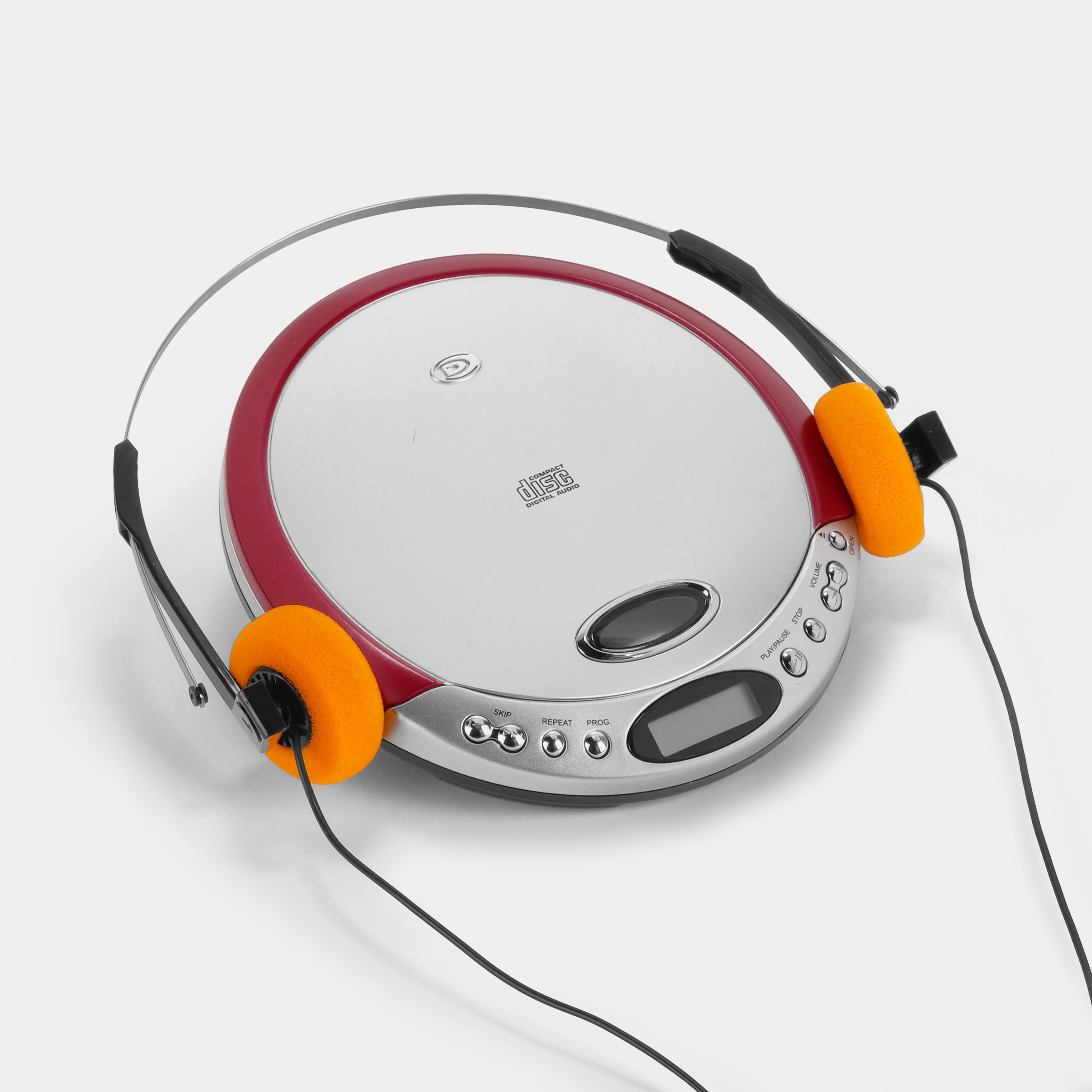 Durabrand CD-566 Silver and Red Portable CD Player