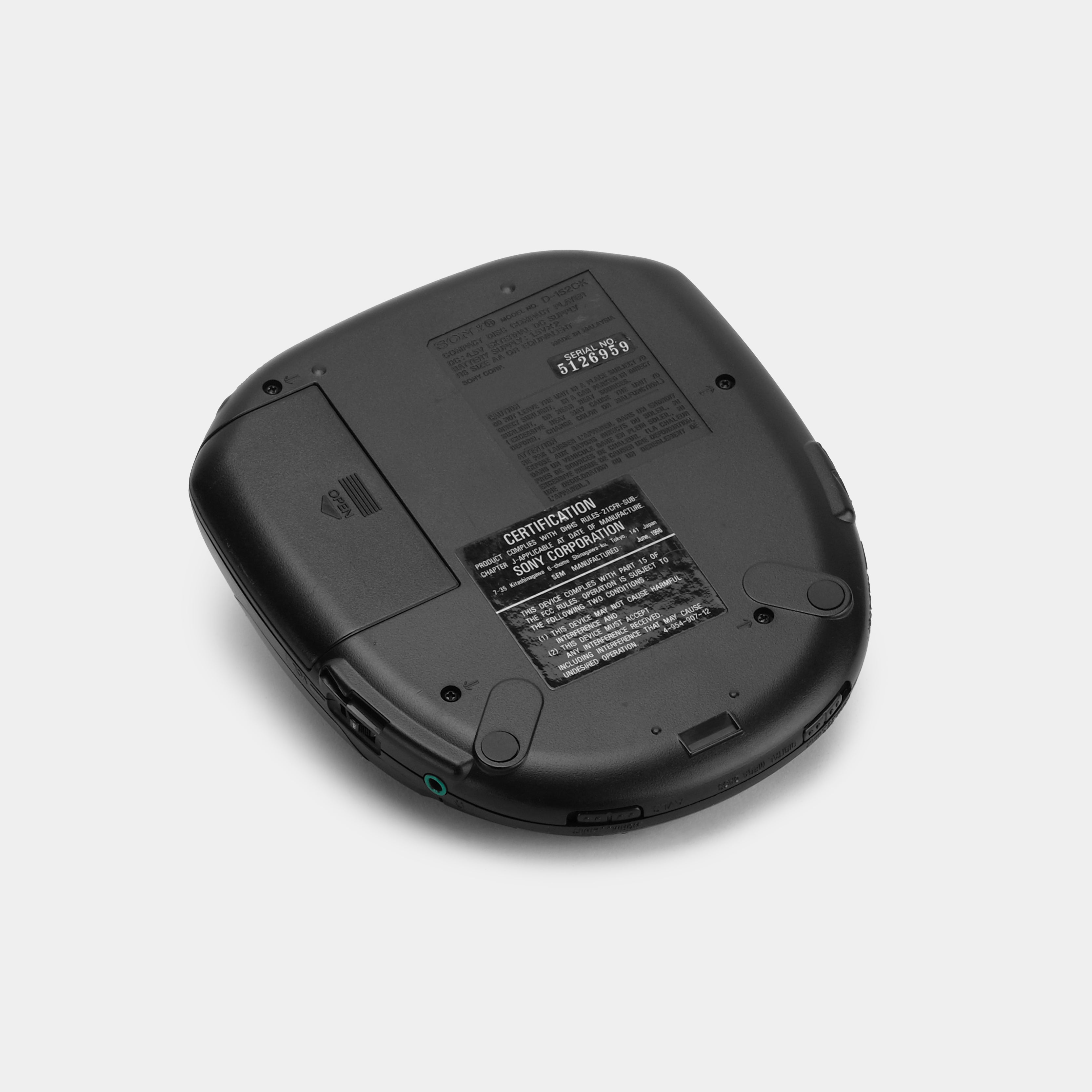 Sony Discman D-152CK Portable CD Player