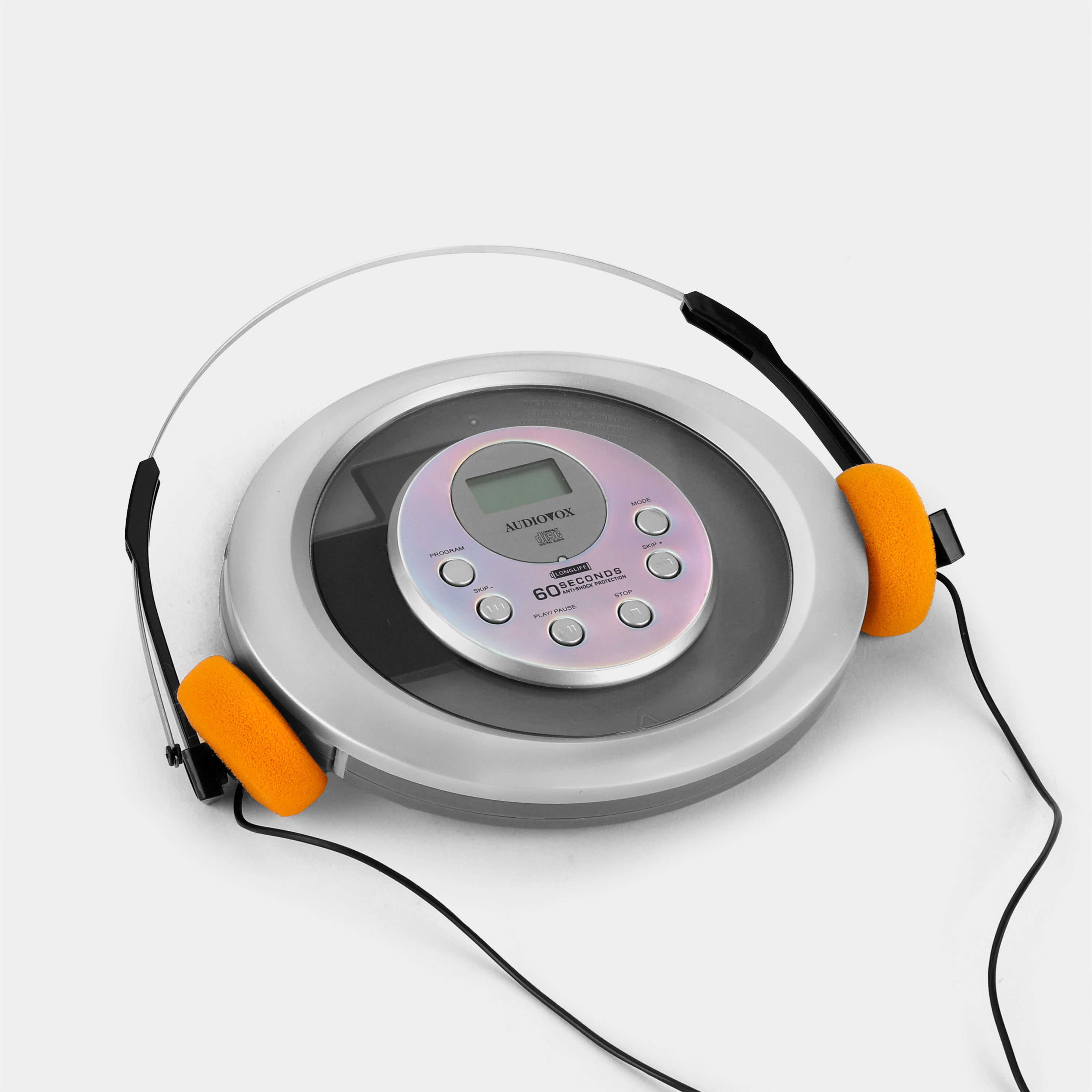 AUDIOVOX DM8200-60K Silver Portable CD Player