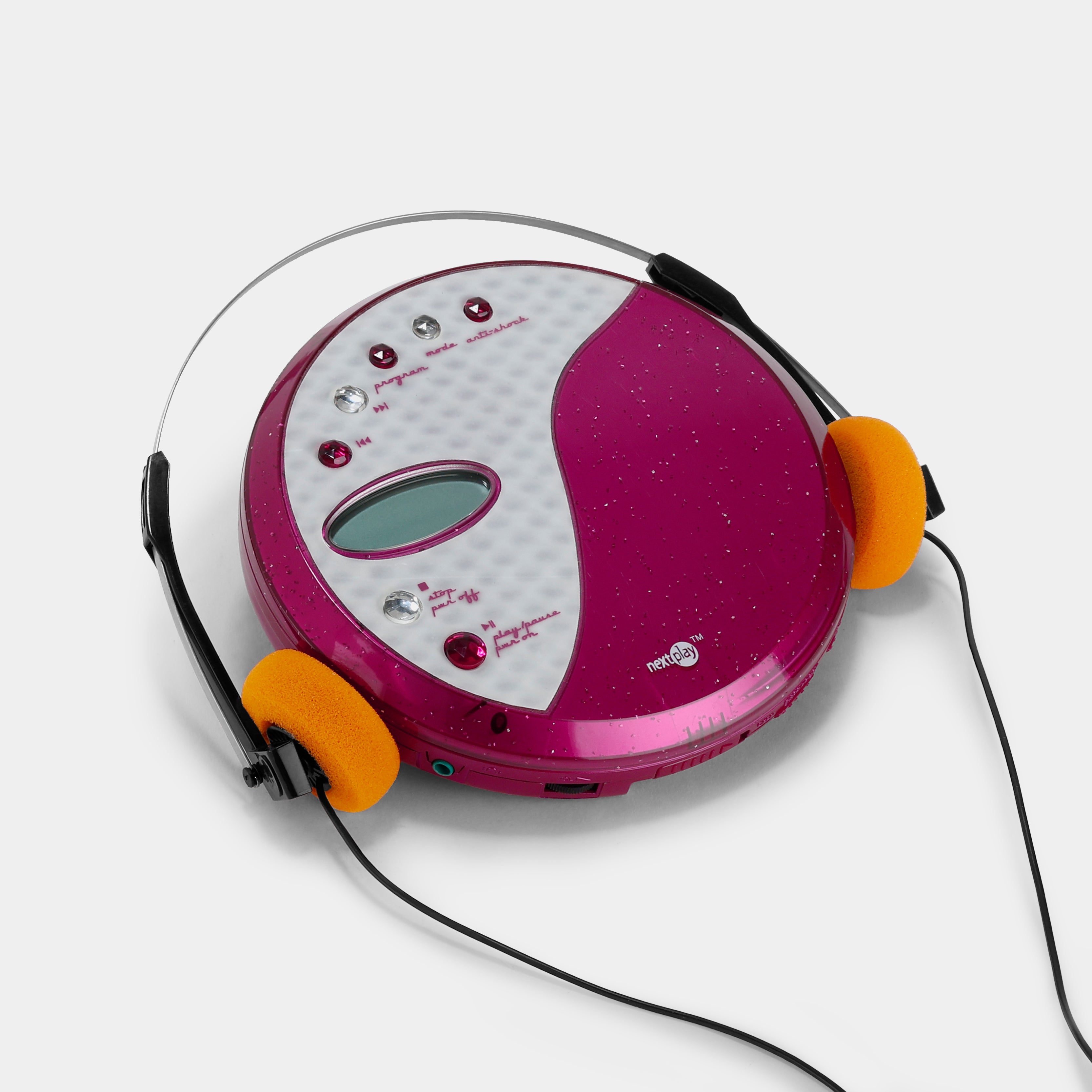 NextPlay NP325GS Pink Glitter Portable CD Player