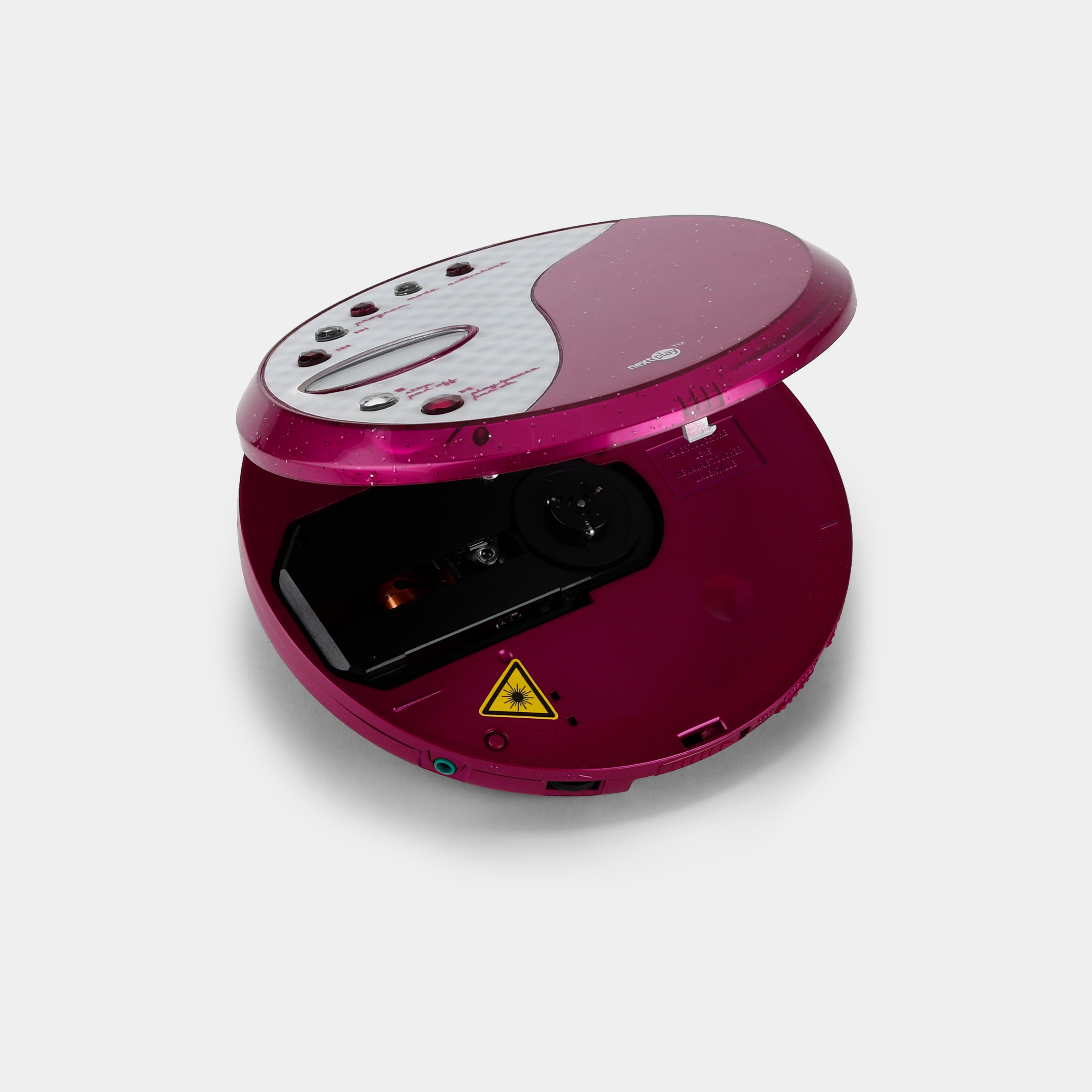 NextPlay NP325GS Pink Glitter Portable CD Player