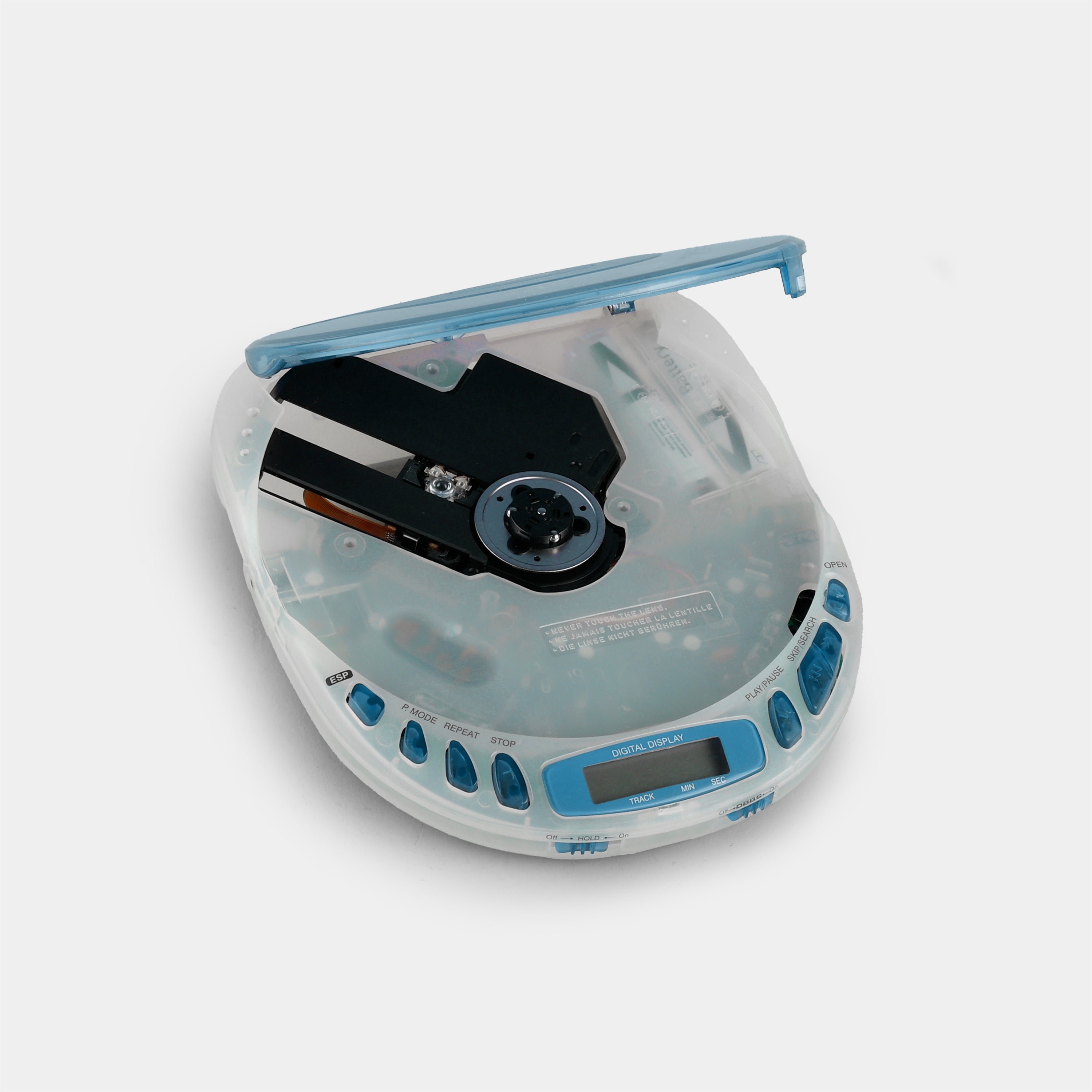 GPX C3943CT Transparent Blue Portable CD Player