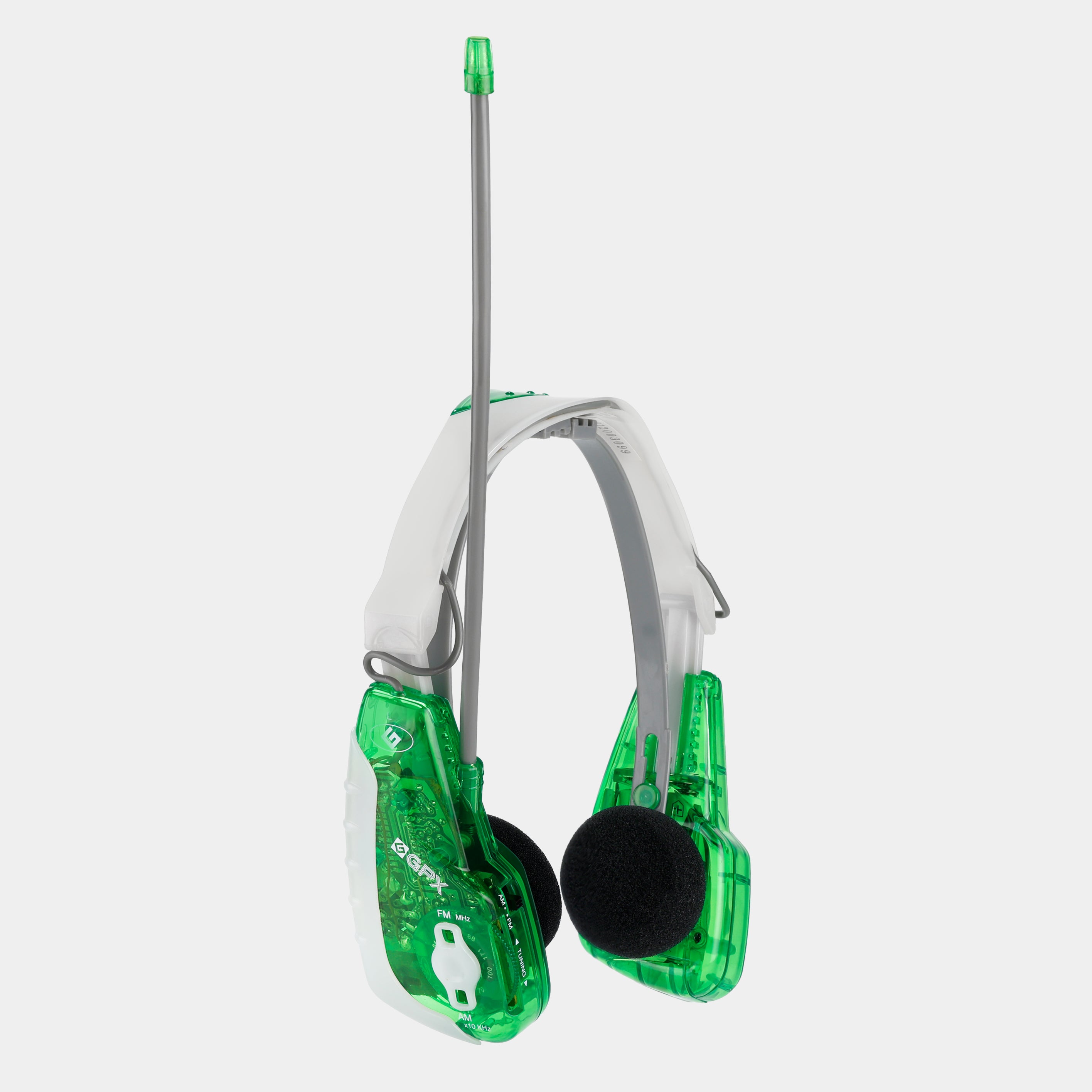 GPX AHP1500IM Transparent Green Radio Headset