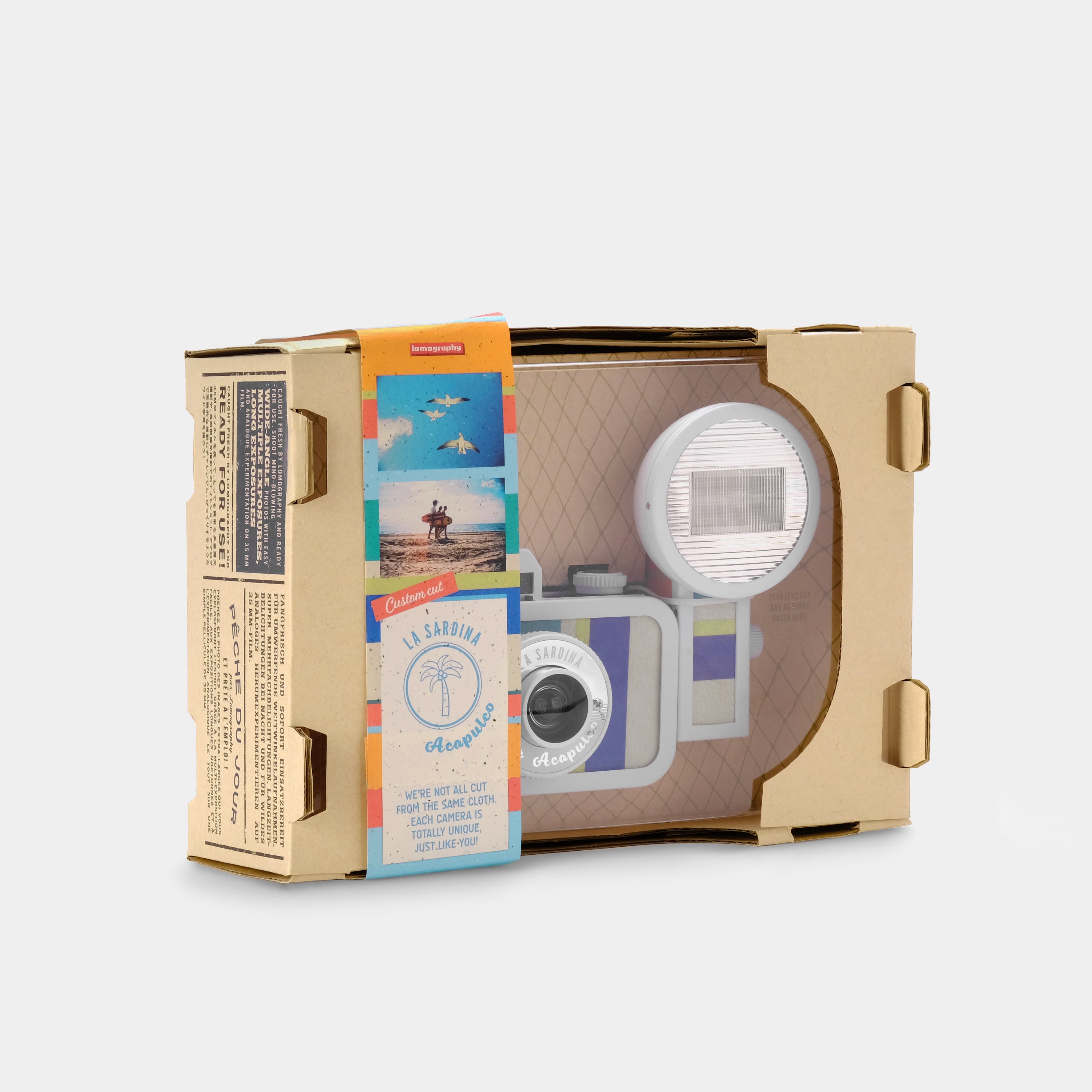 Lomography La Sardina and Flash DIY (Acapulco Caleta Edition) 35mm Point and Shoot Film Camera