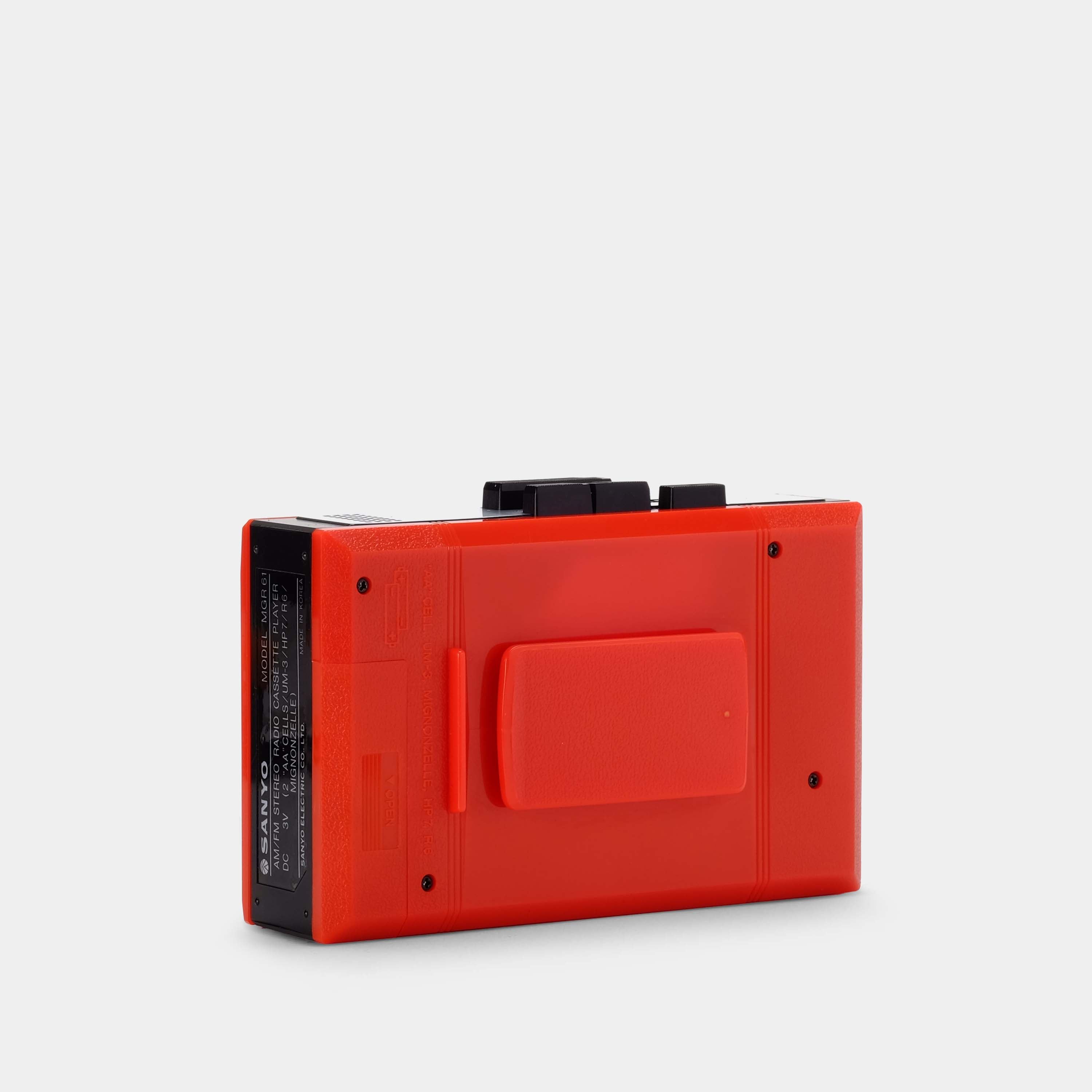 Sanyo MGR61 Red AM/FM Portable Cassette Player