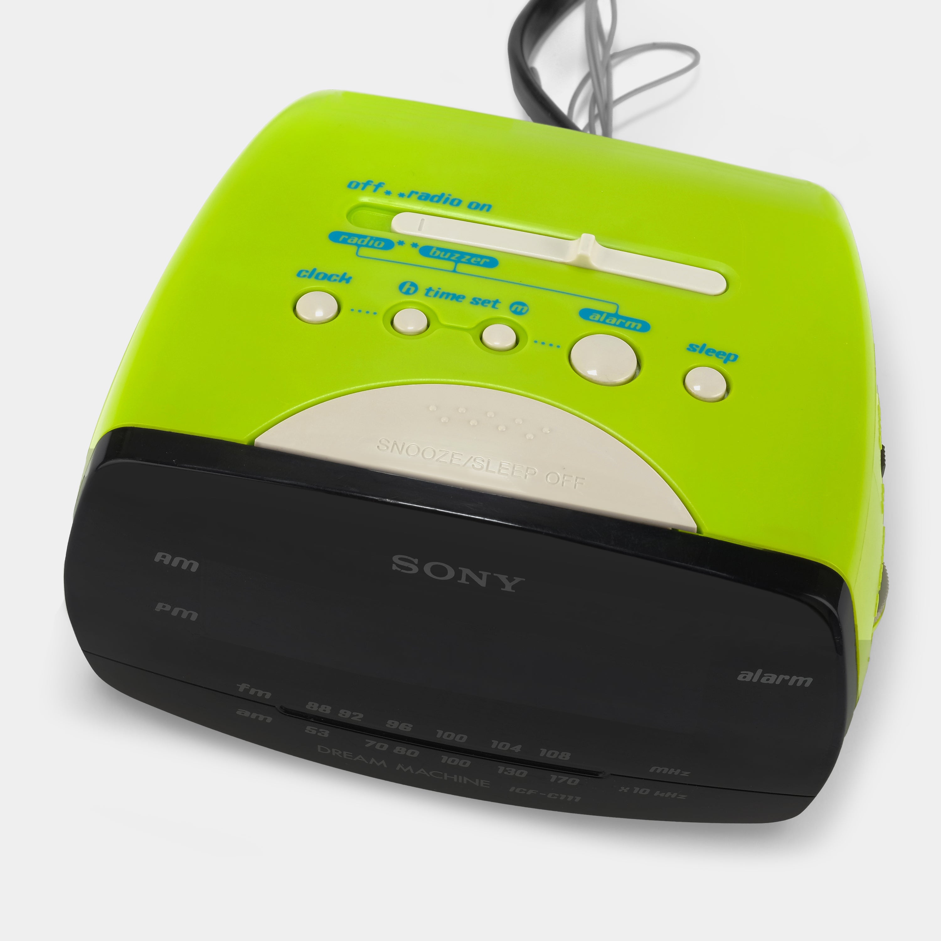 Sony Dream Machine ICF-C111 AM/FM Green Alarm Clock Radio