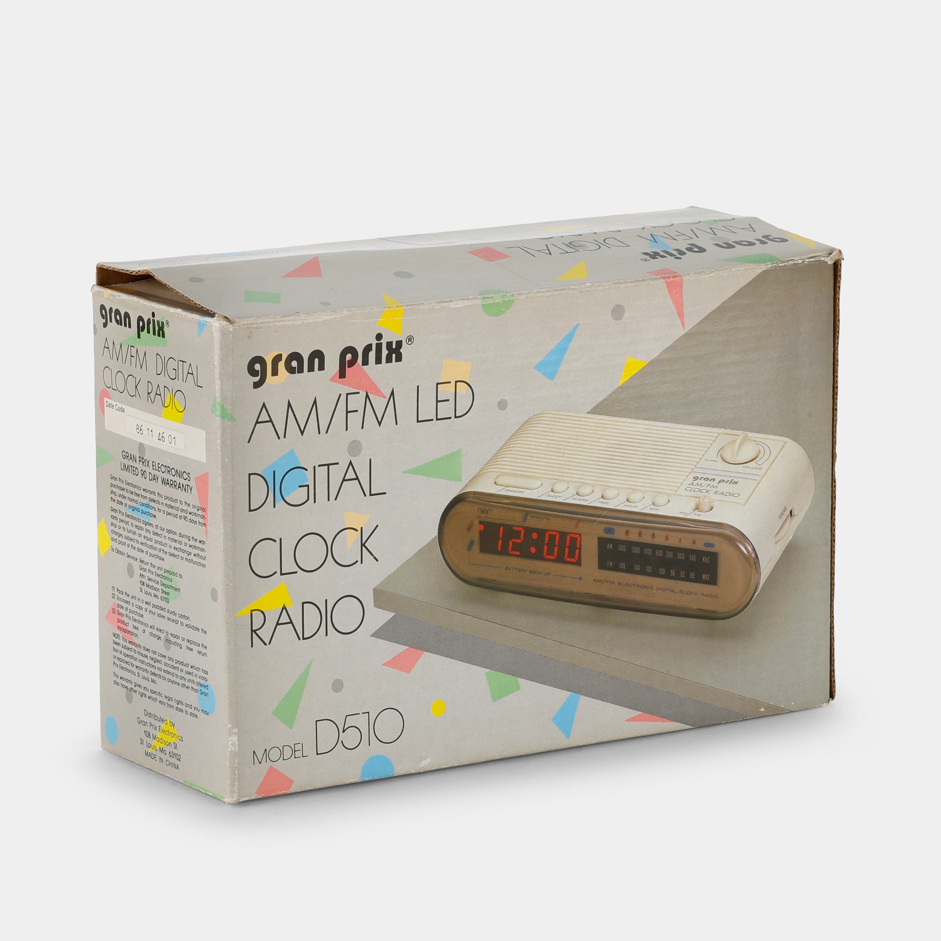 Gran Prix D510 AM/FM LED Digital Alarm Clock Radio