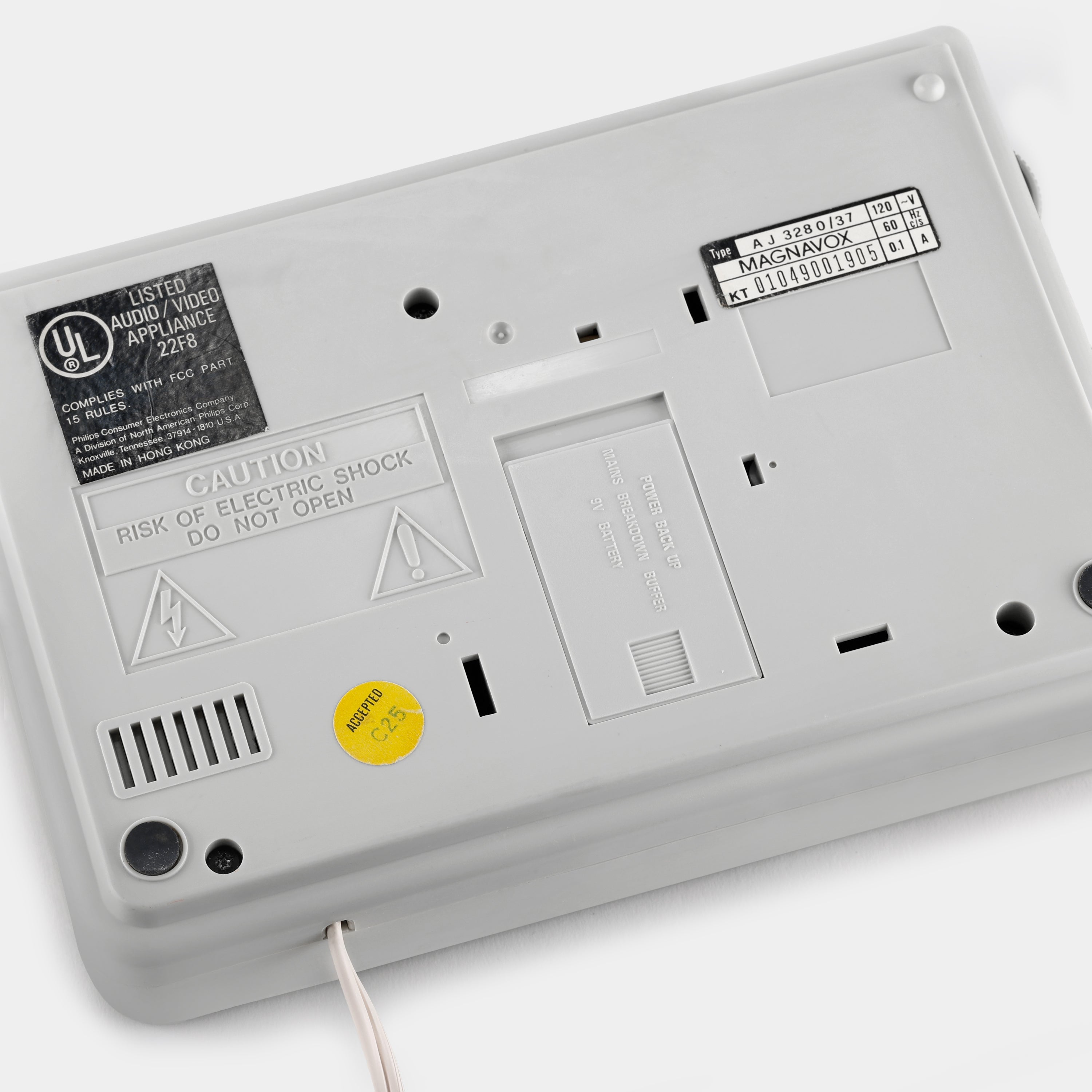 Magnavox AJ-3280 "The Nightline" Alarm Clock Radio