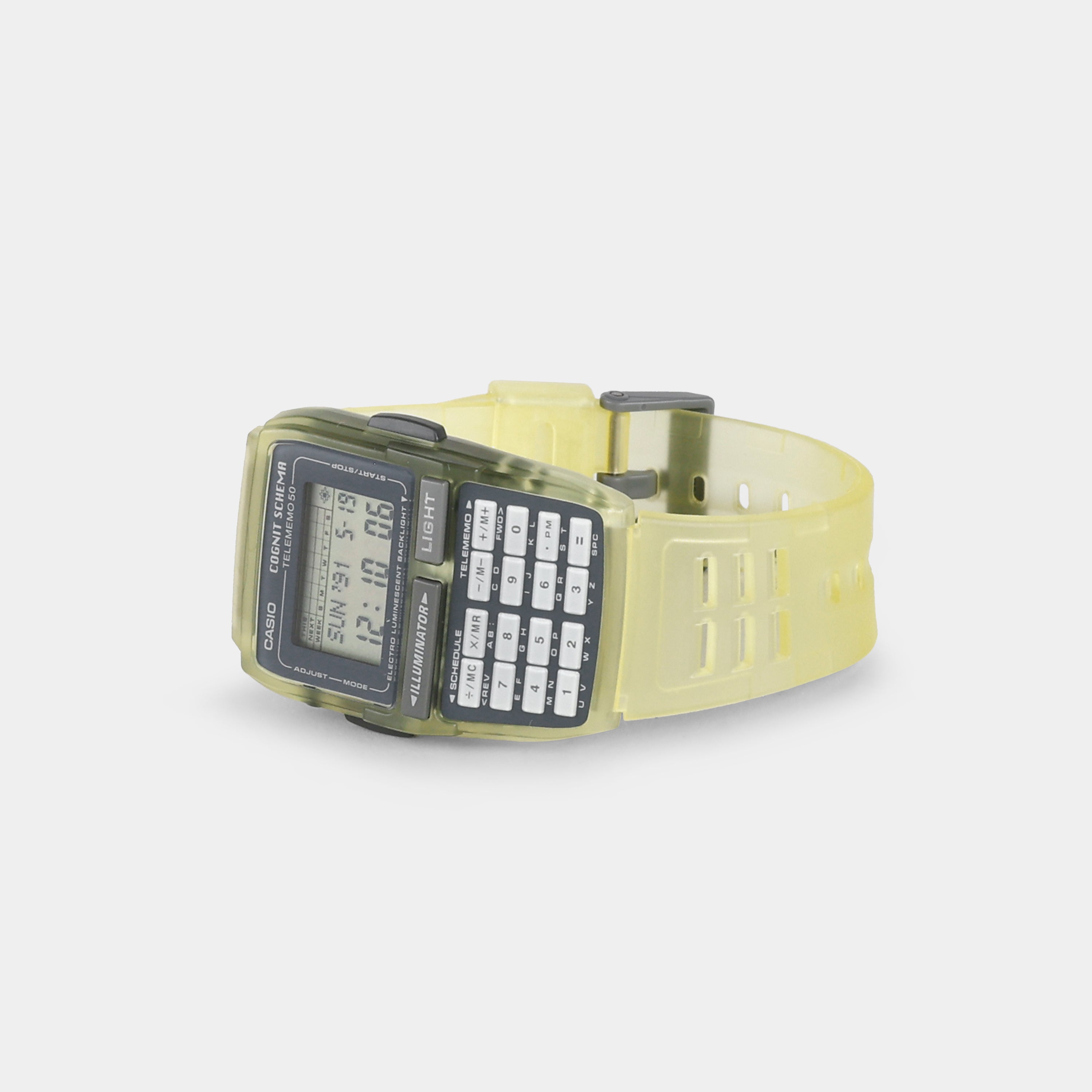 Casio Cognit Schema Telememo 50 Transparent Yellow Wristwatch