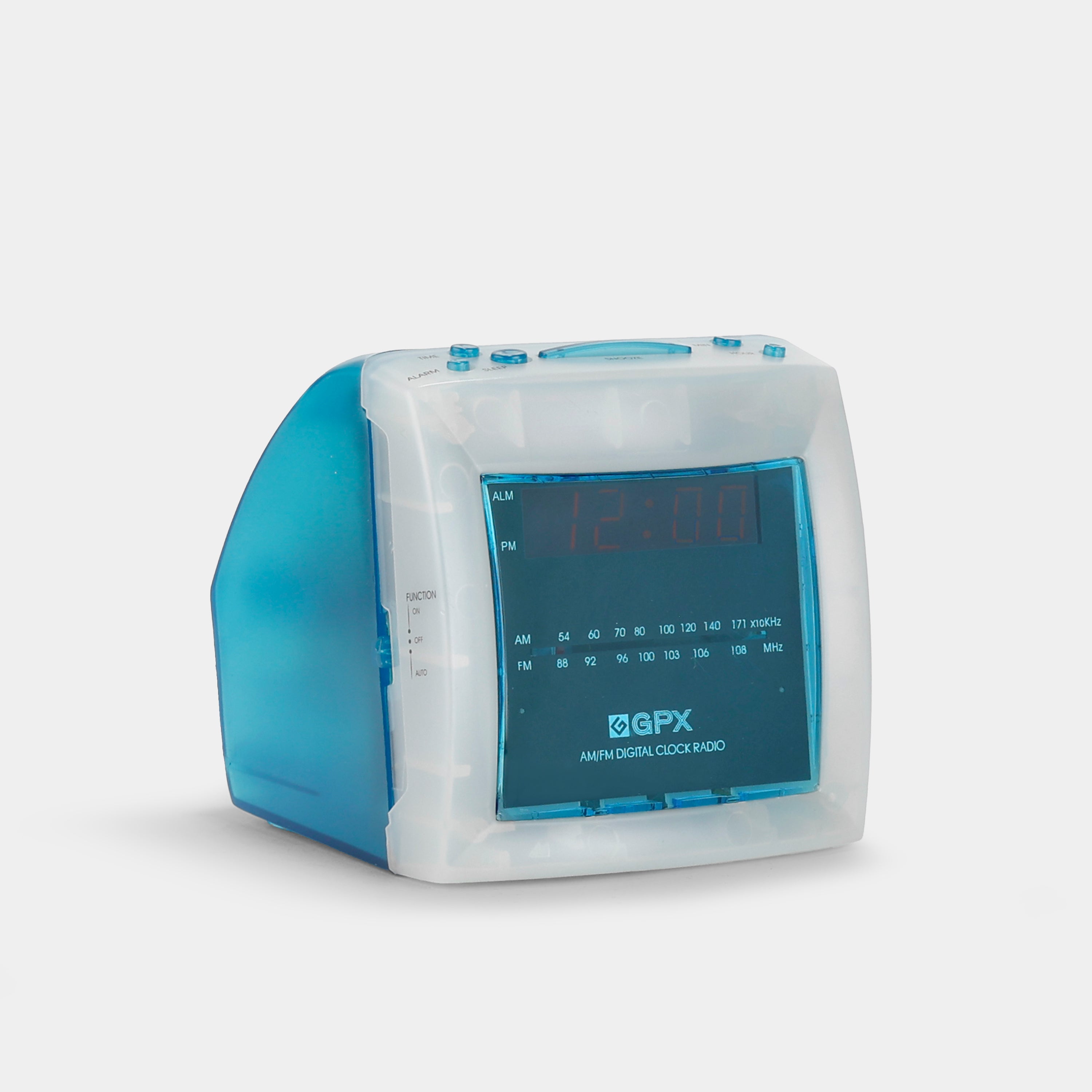 GPX Model D530cT Transparent Blue Alarm Clock Radio
