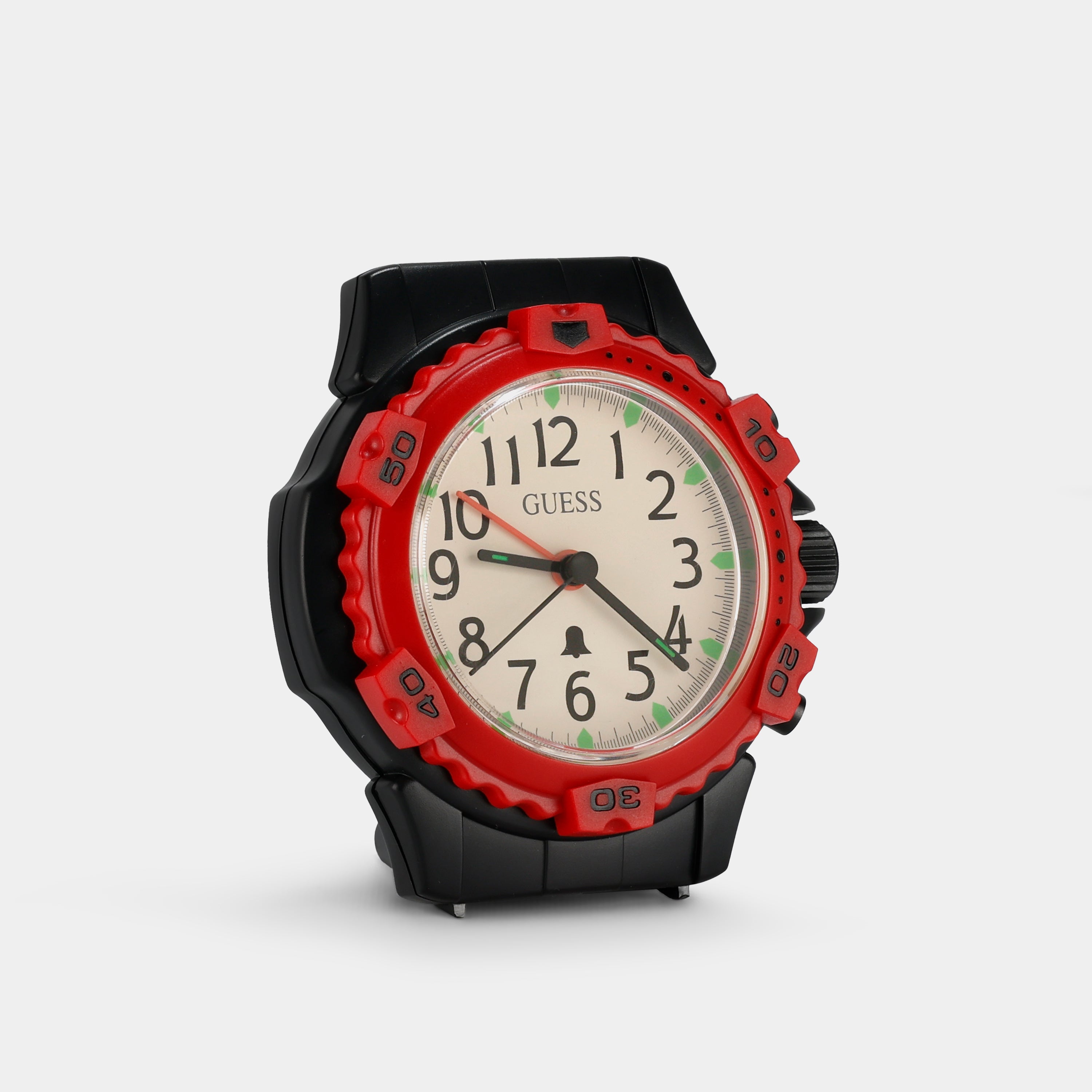 Guess 9951C Black and Red Wristwatch Style Alarm Clock