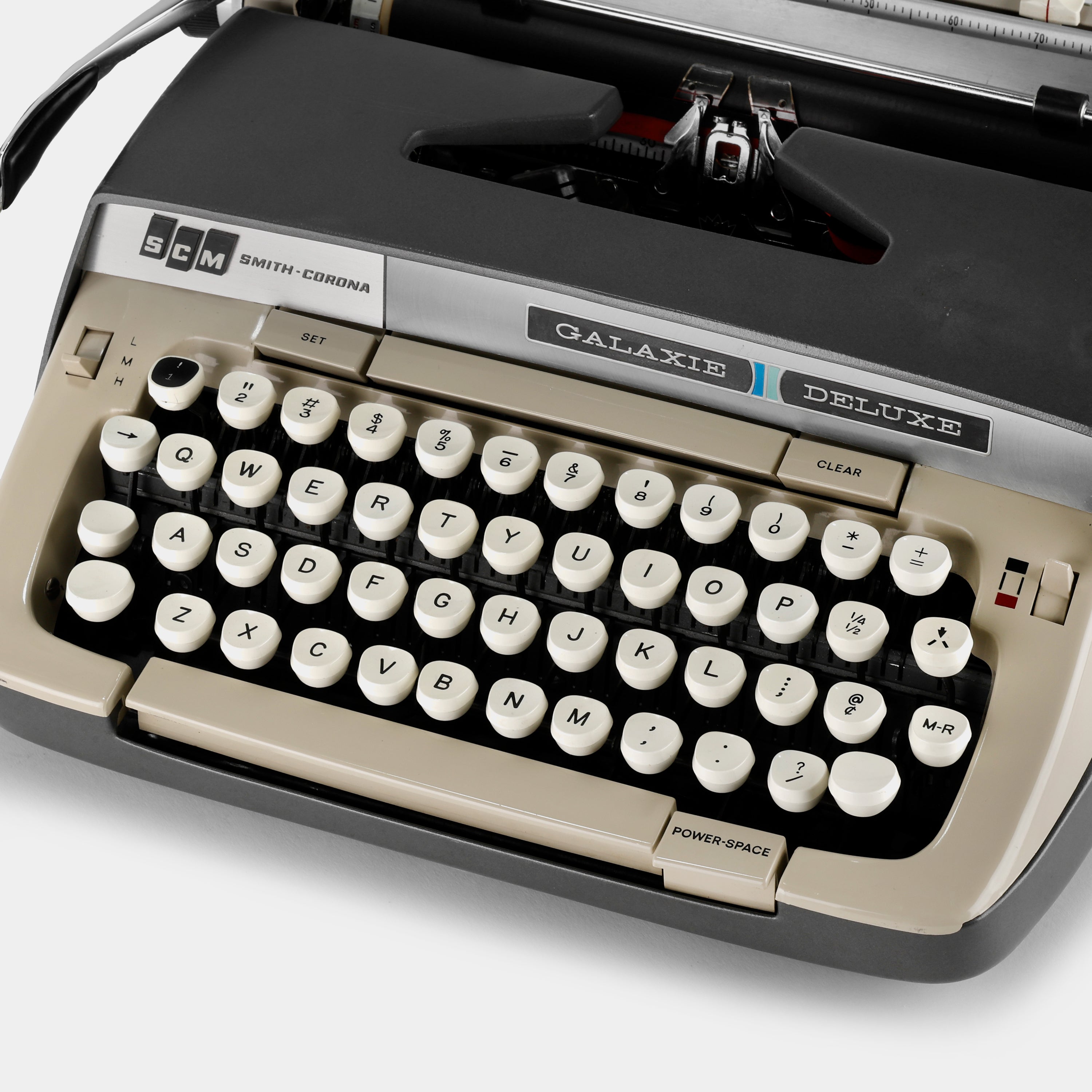 Smith-Corona Galaxie Deluxe Dark Grey Manual Typewriter and Case