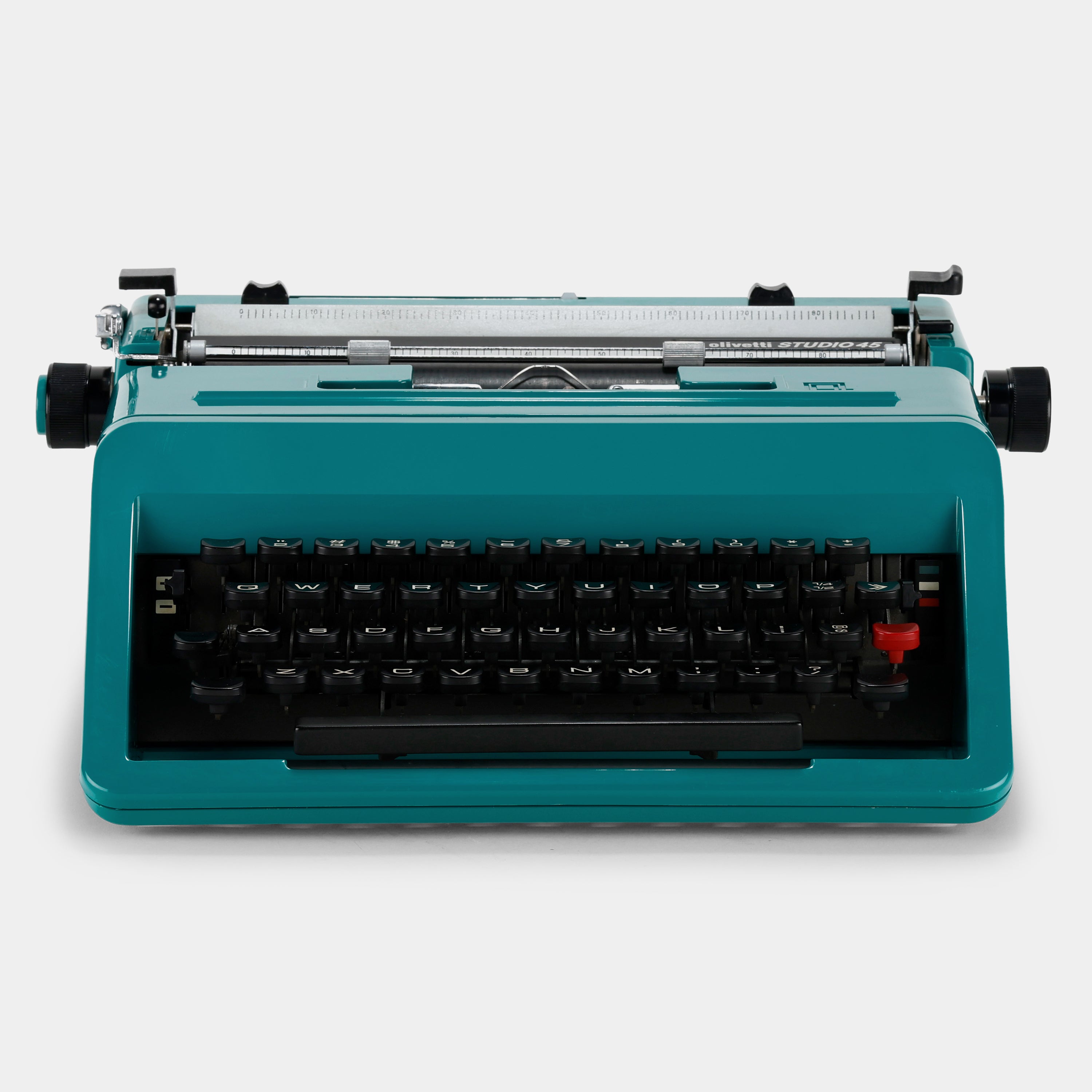 Olivetti Underwood Studio 45 Turquoise Manual Typewriter and Case