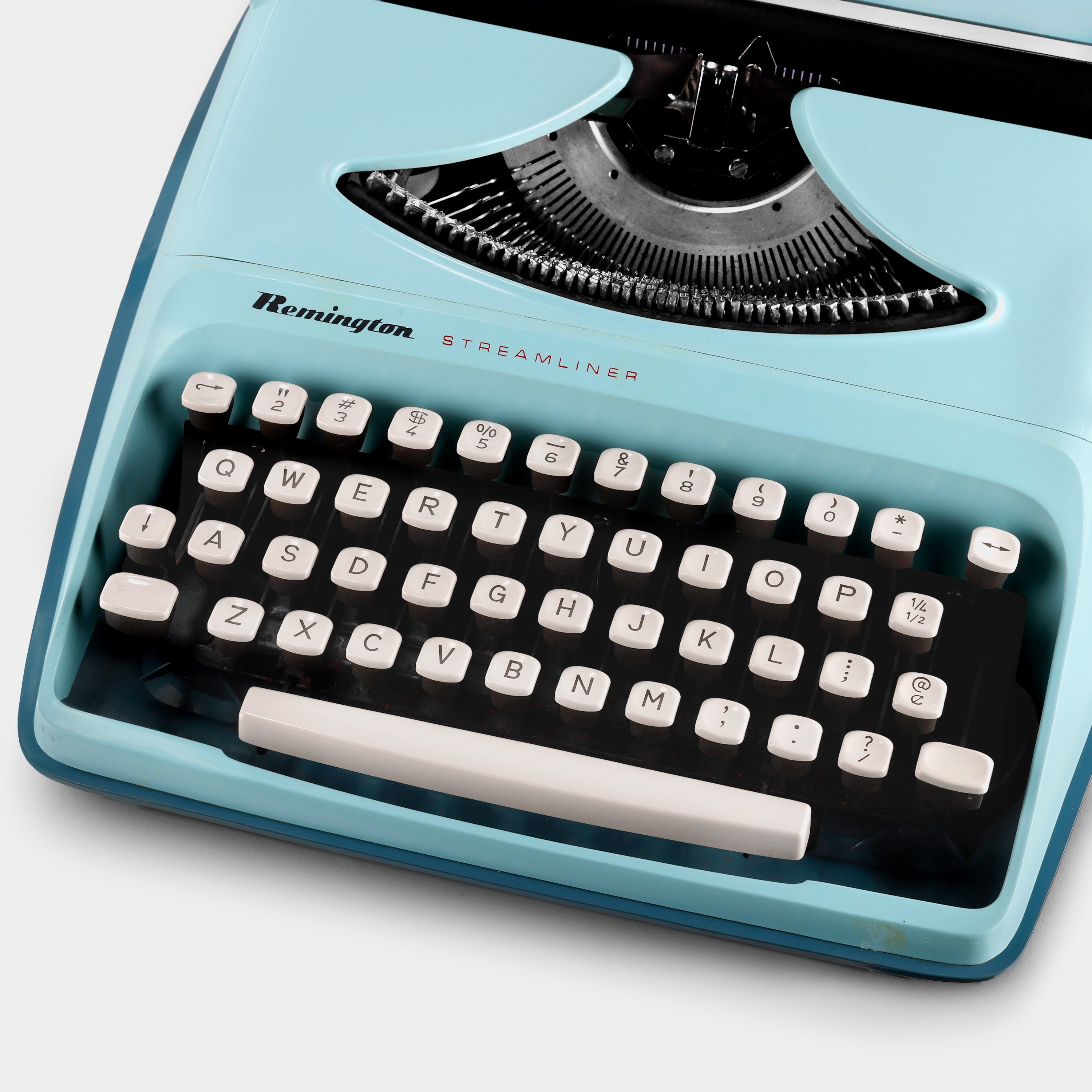 Remington Streamliner Teal Manual Typewriter and Case