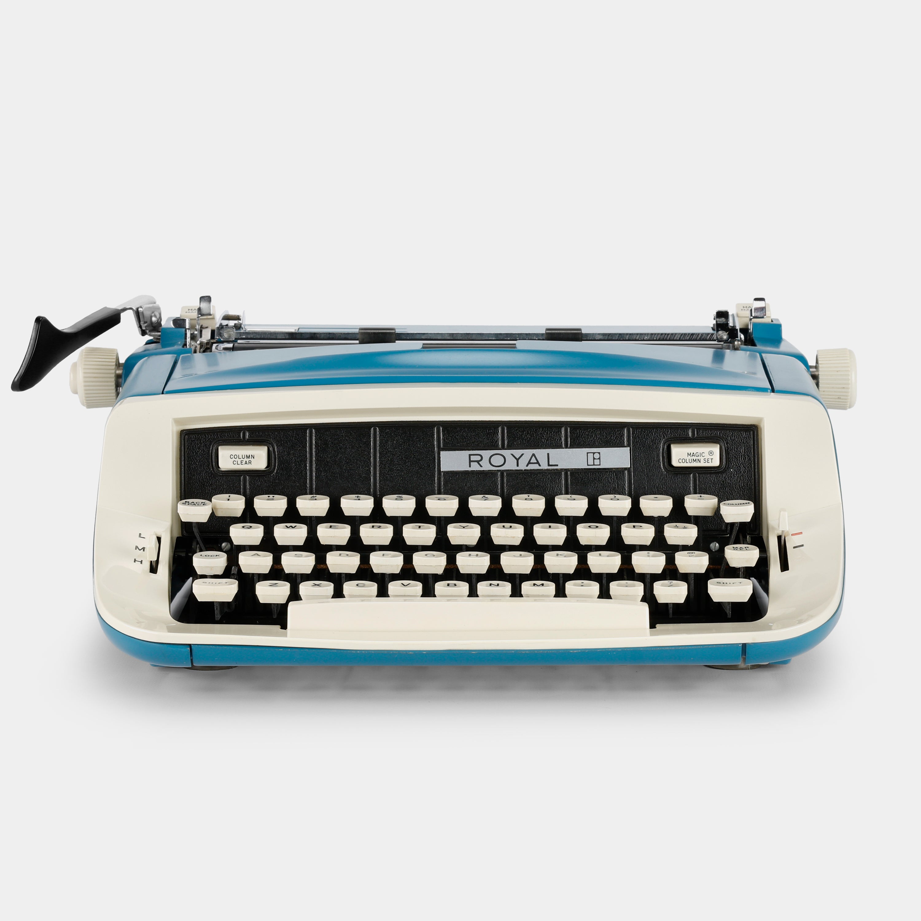 Royal Custom III Blue Manual Typewriter and Case