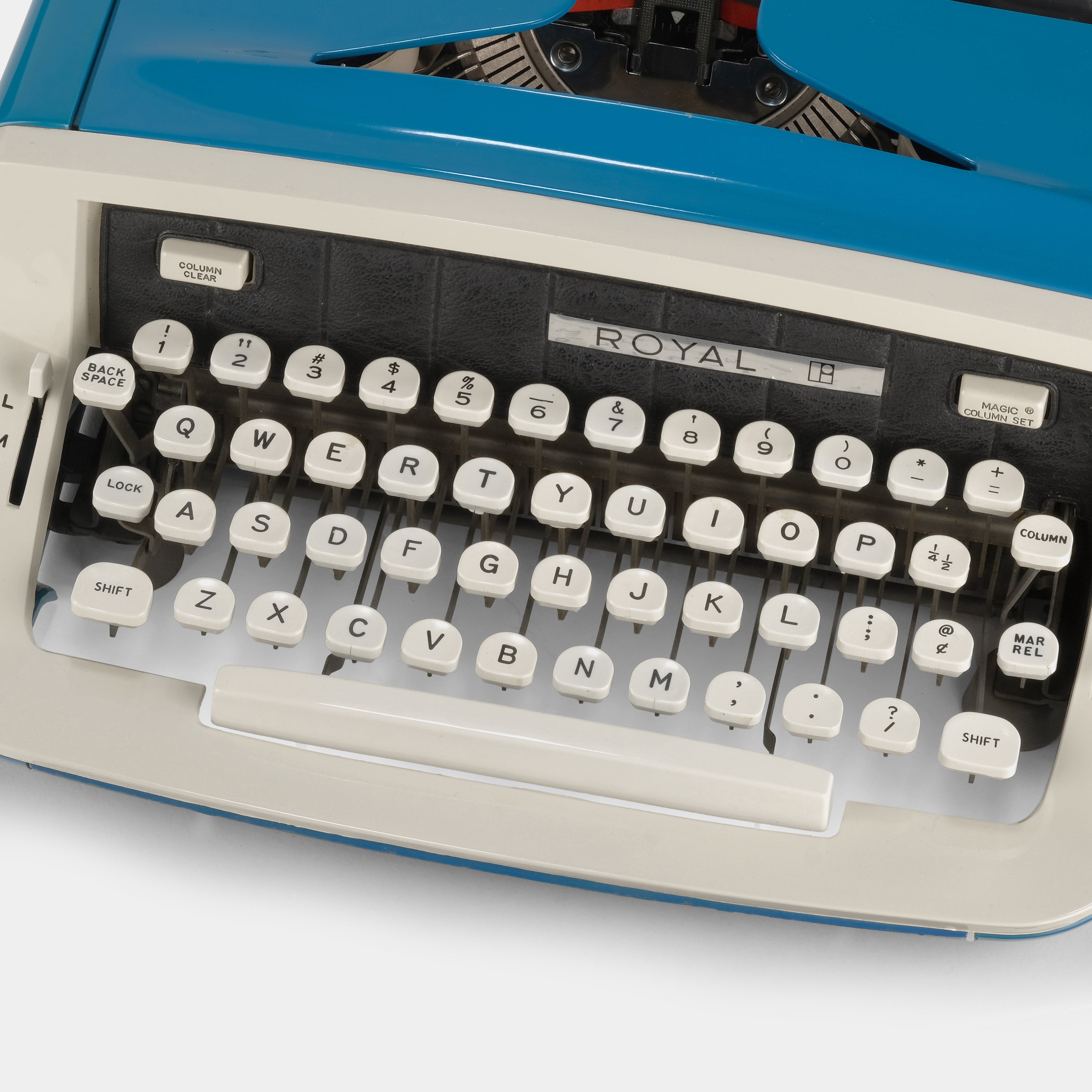 Royal Custom III Blue Manual Typewriter and Case