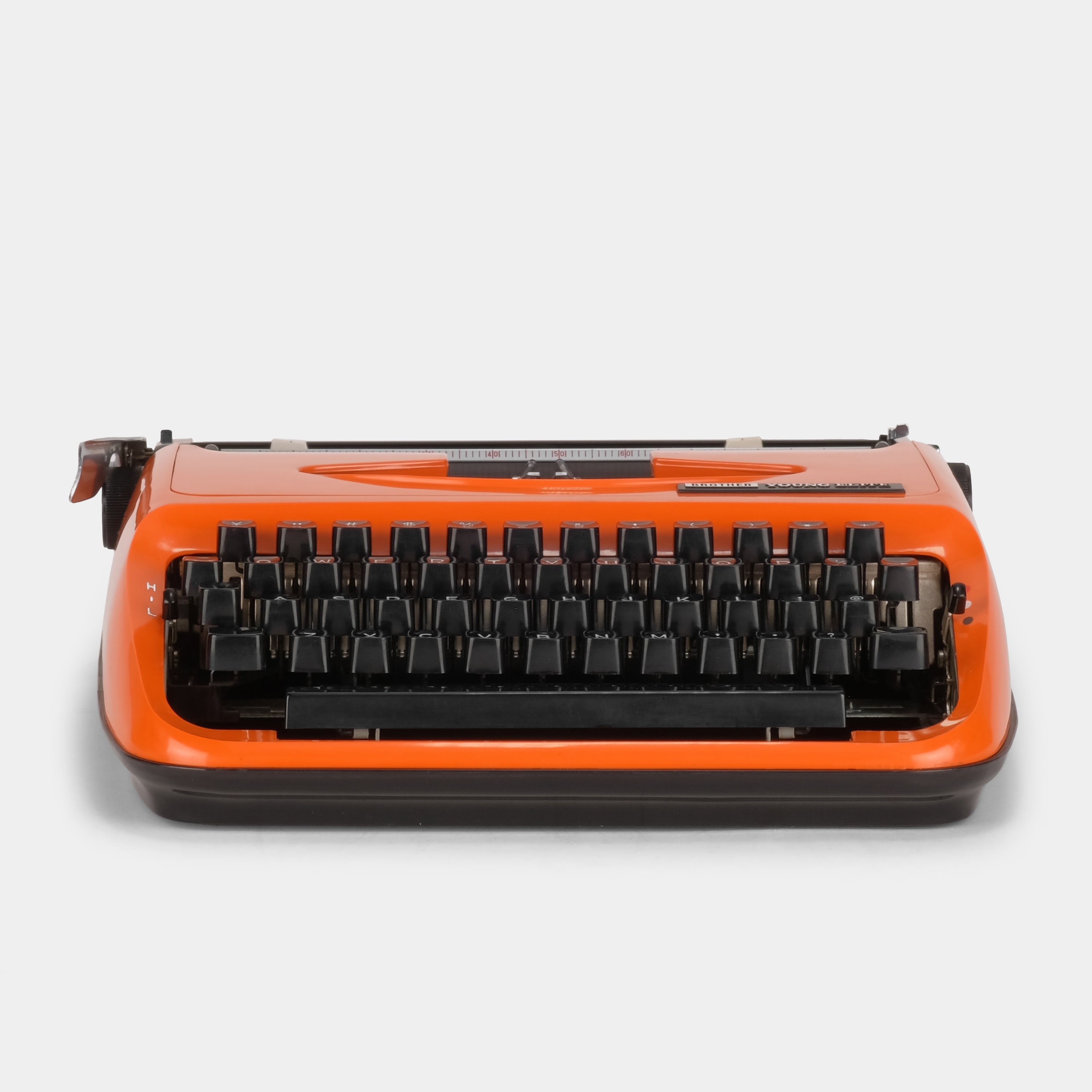 Brother Young Elite Orange Manual Typewriter and Case
