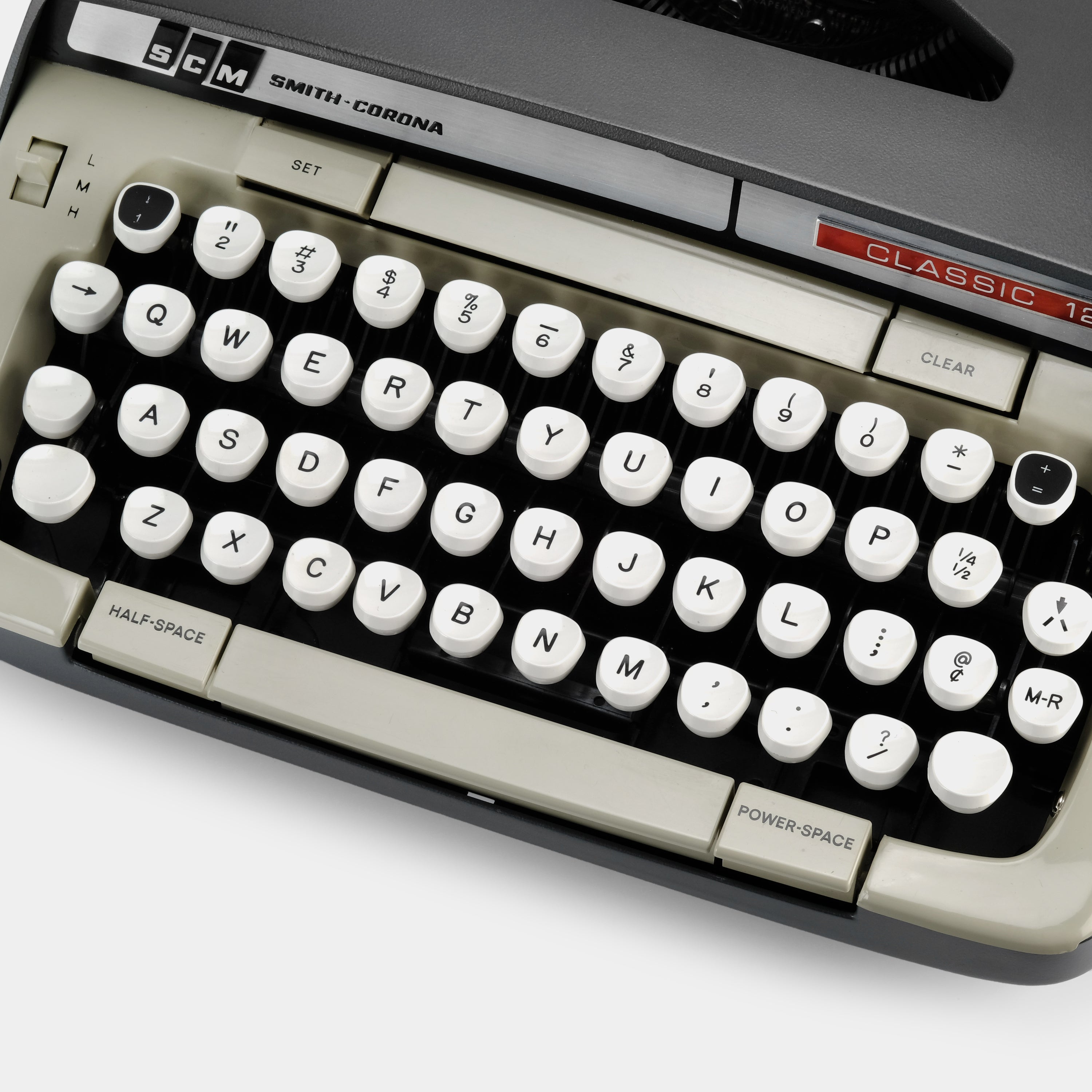 Smith-Corona Classic 12 Grey Manual Typewriter and Case