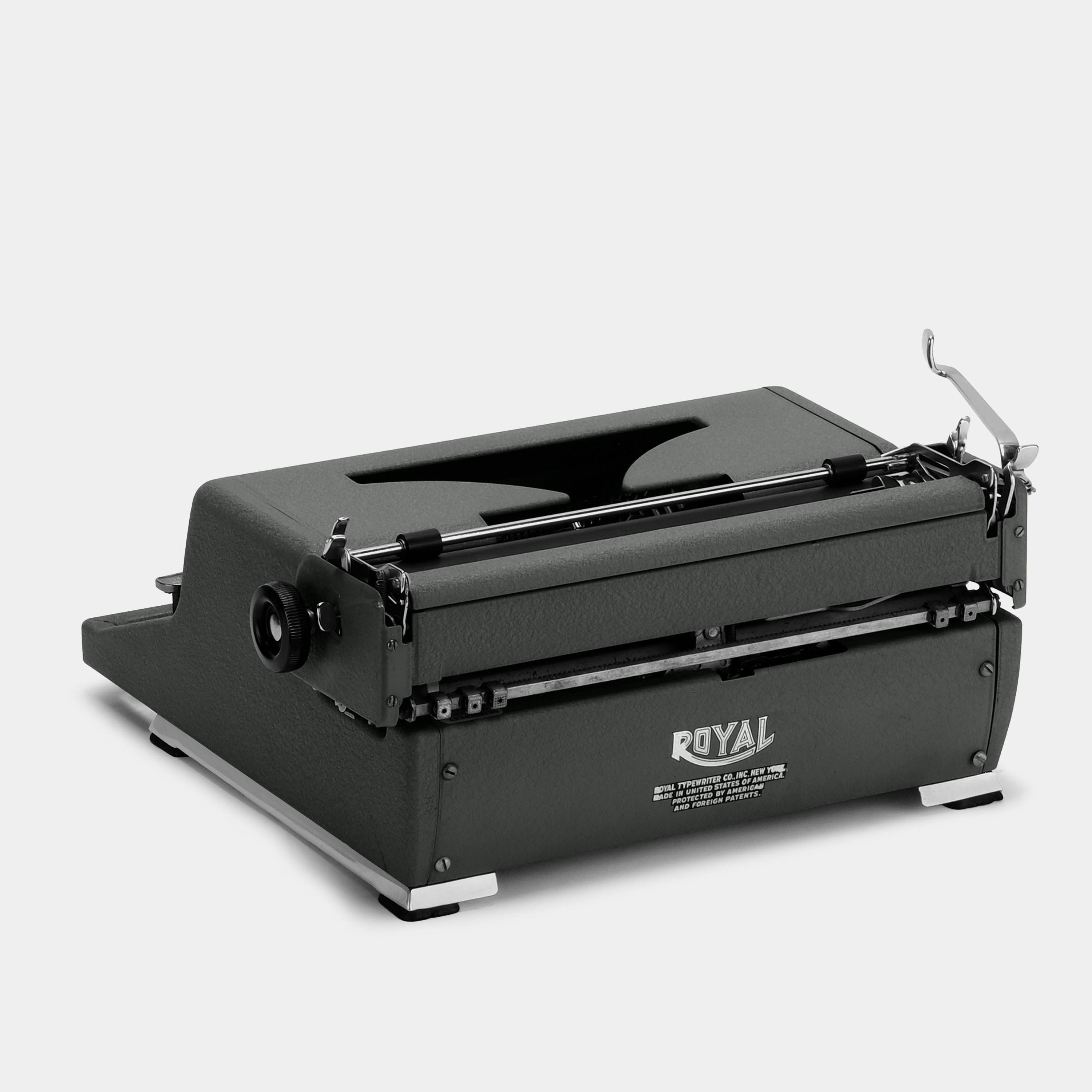 Royal Quiet De Luxe Grey Manual Typewriter and Case