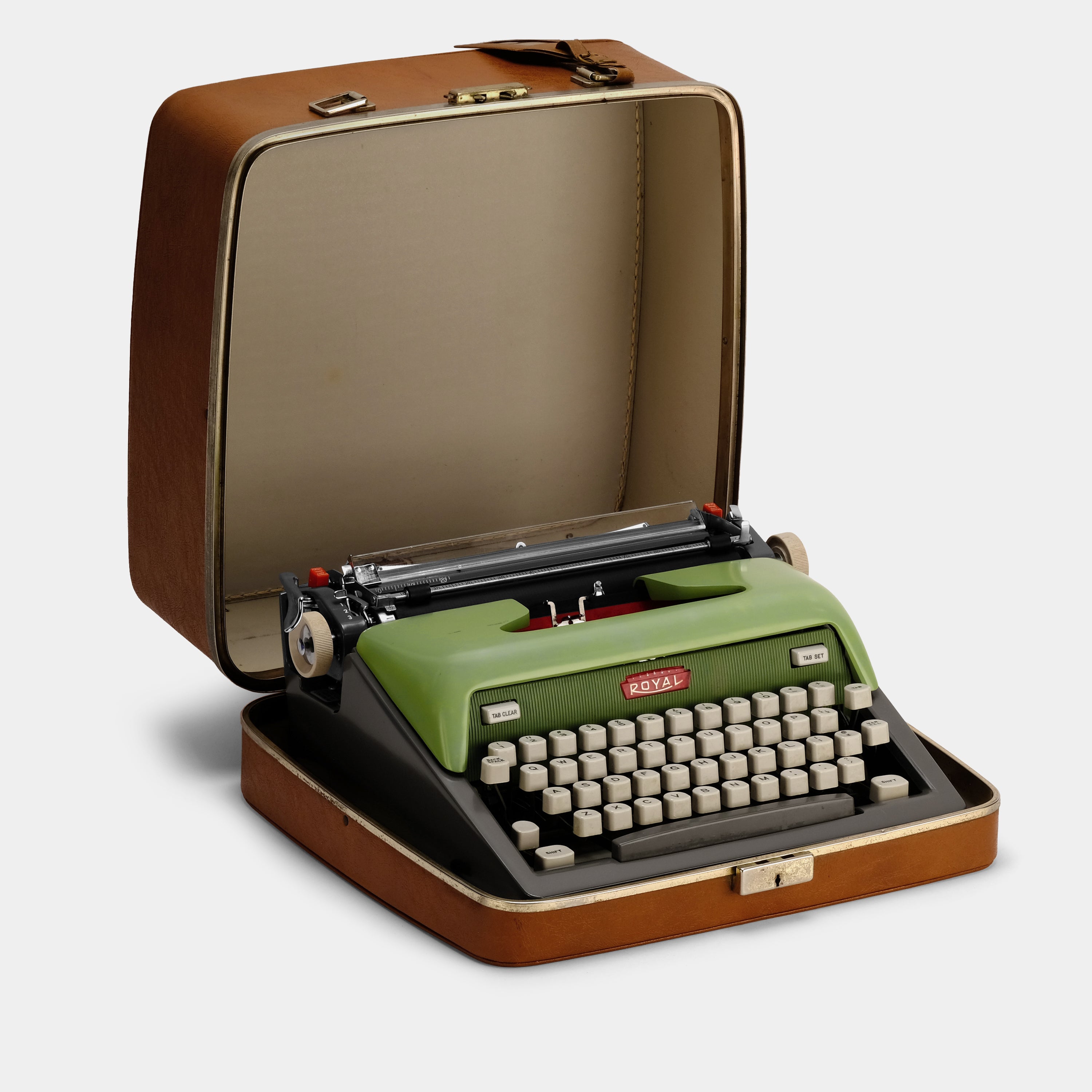 Royal Futura 800 Green Manual Typewriter and Case