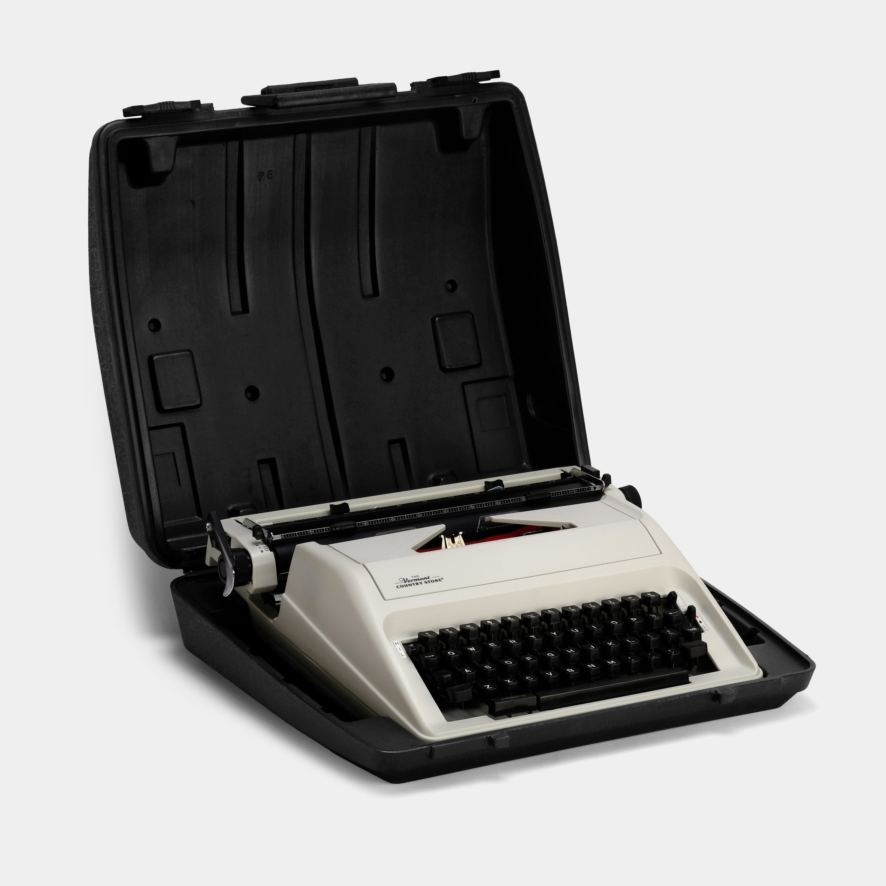 The Vermont Country Store Cream Manual Typewriter and Case