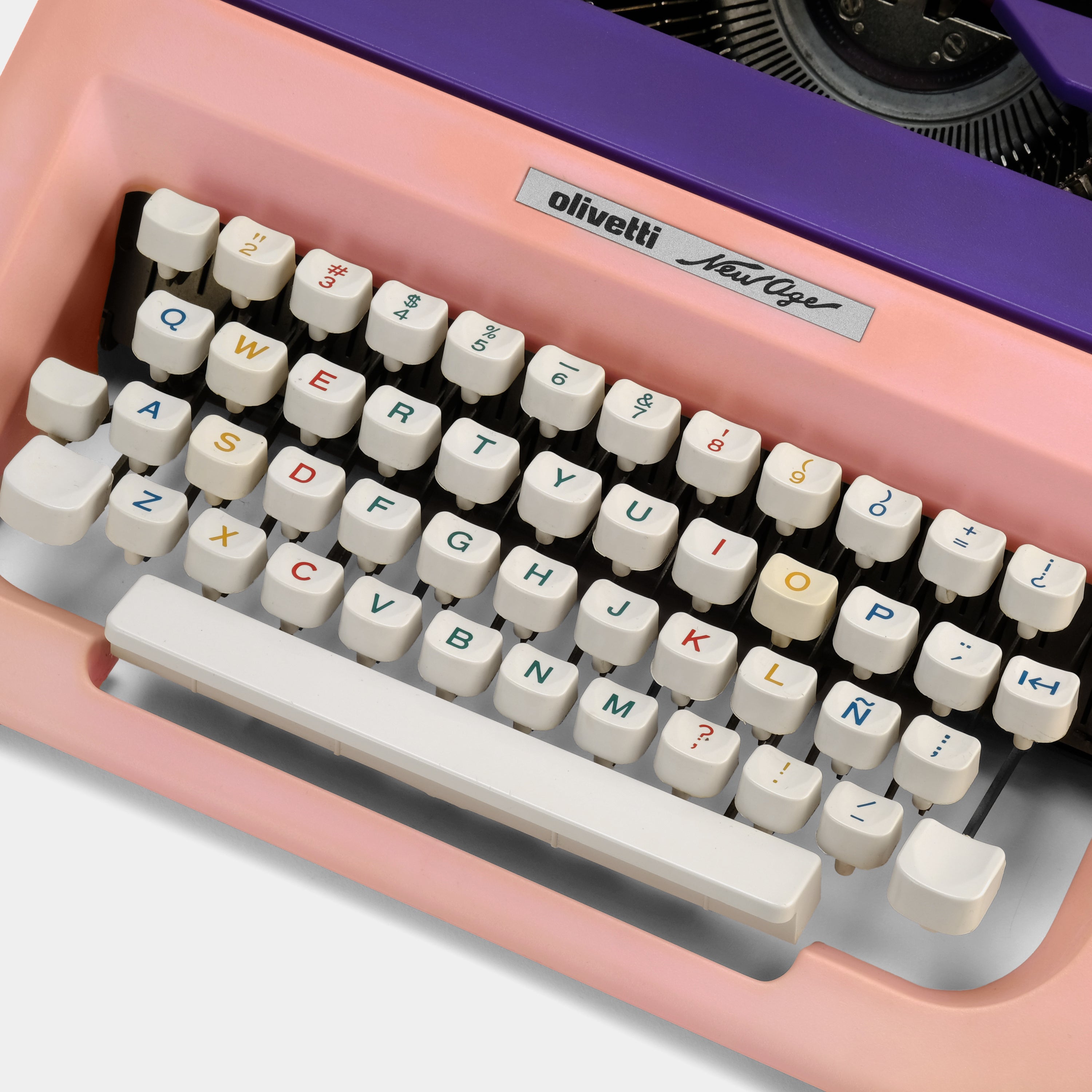 Olivetti New Age Pink and Purple Manual Typewriter
