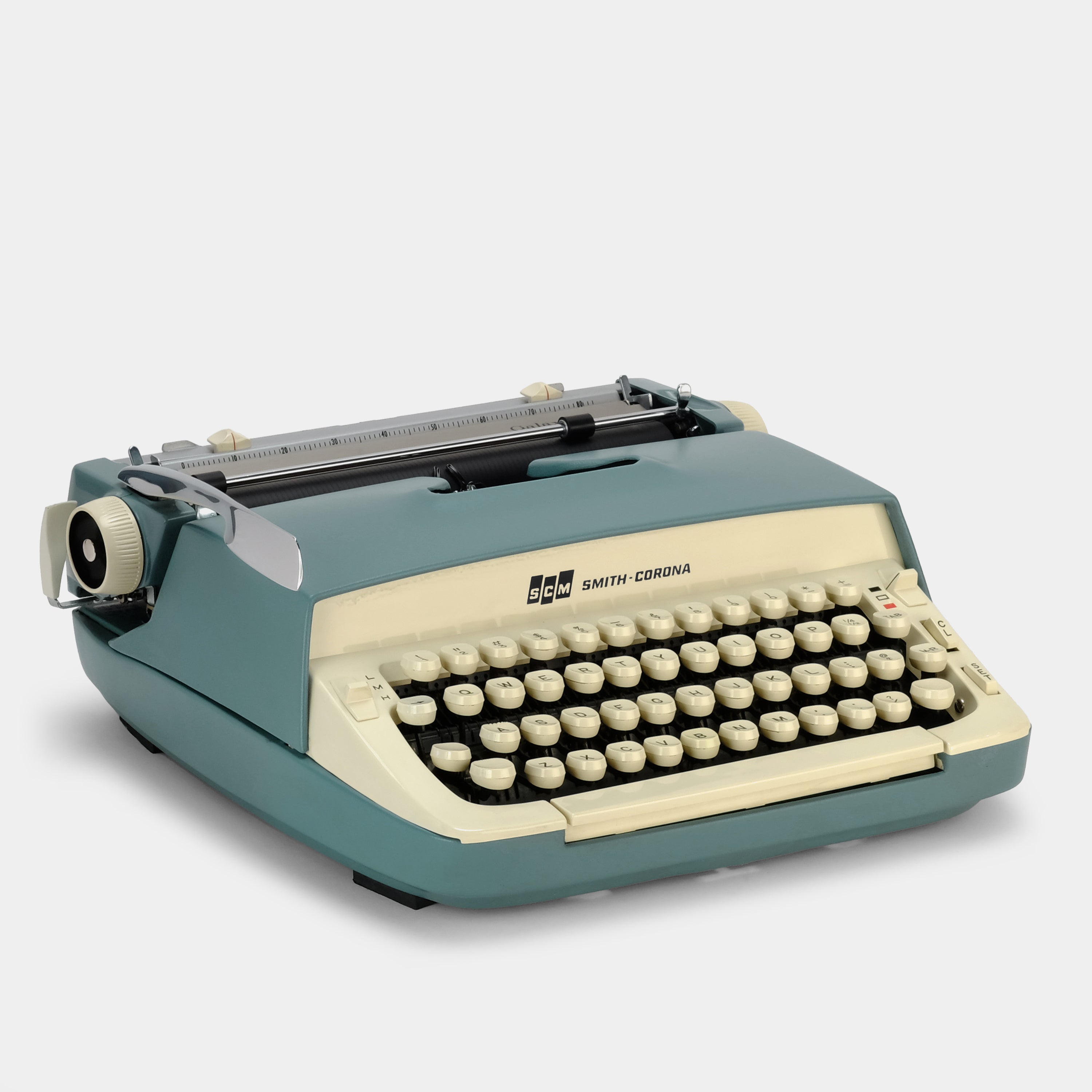 Smith-Corona Galaxie Blue Manual Typewriter and Case