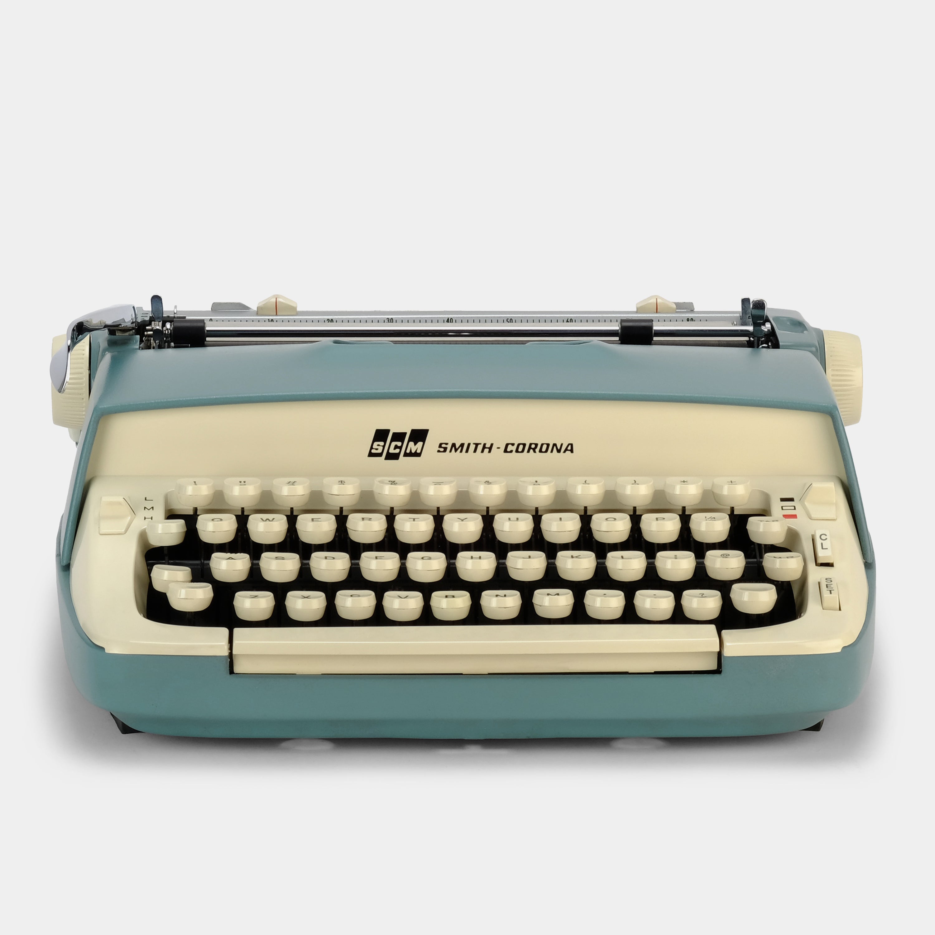 Smith-Corona Galaxie Blue Manual Typewriter and Case