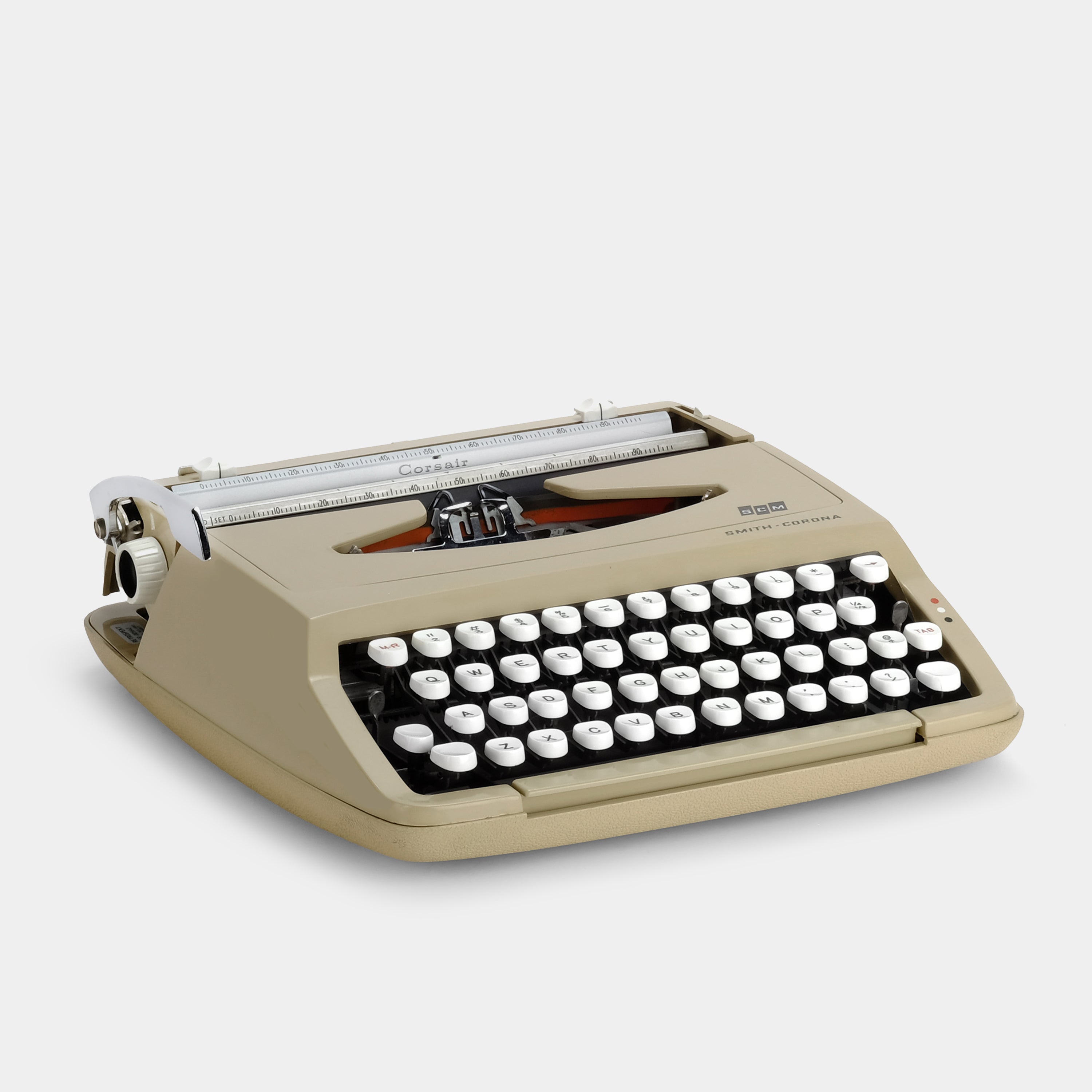 Smith-Corona Corsair Tan Manual Typewriter and Case