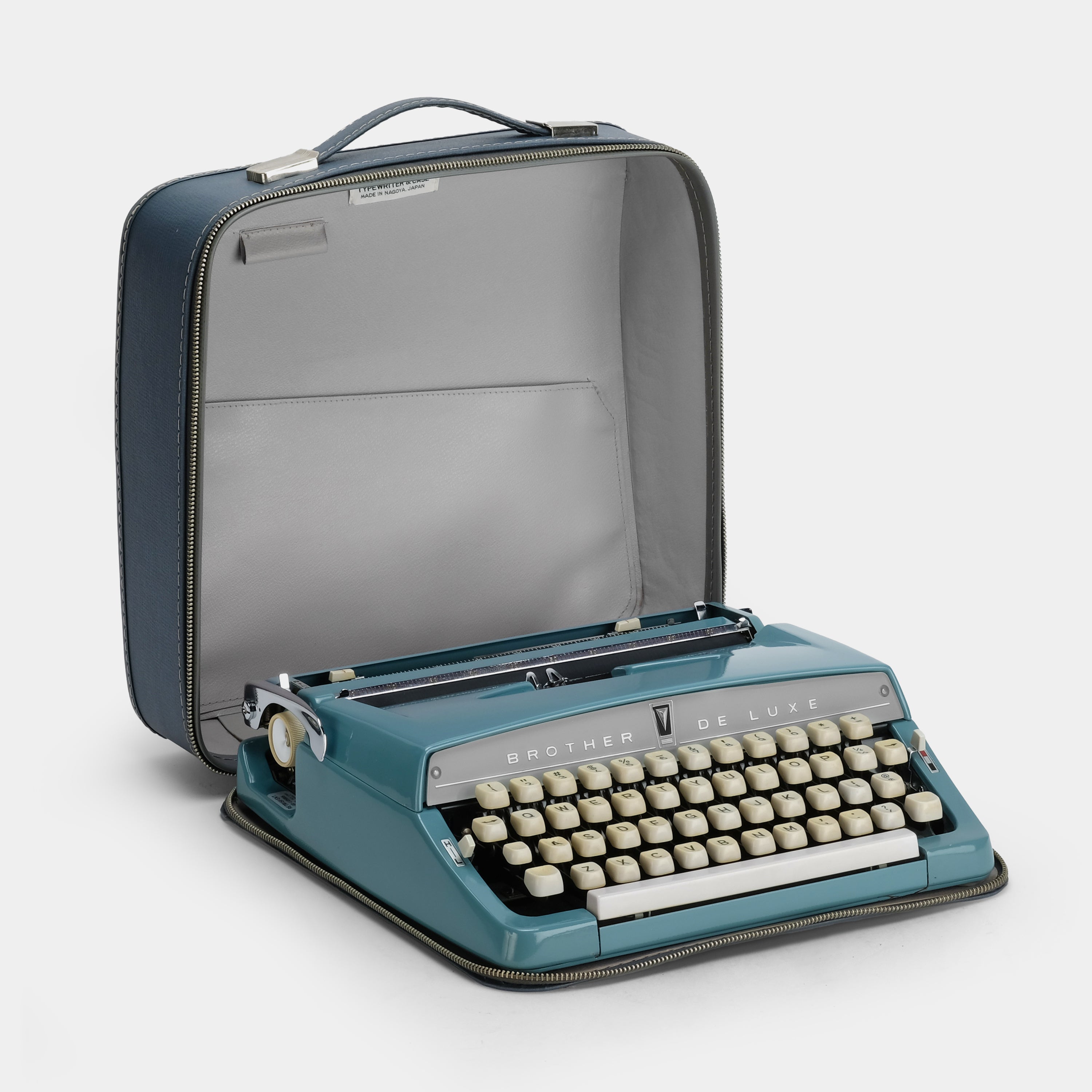 Brother De Luxe Teal Manual Typewriter and Case