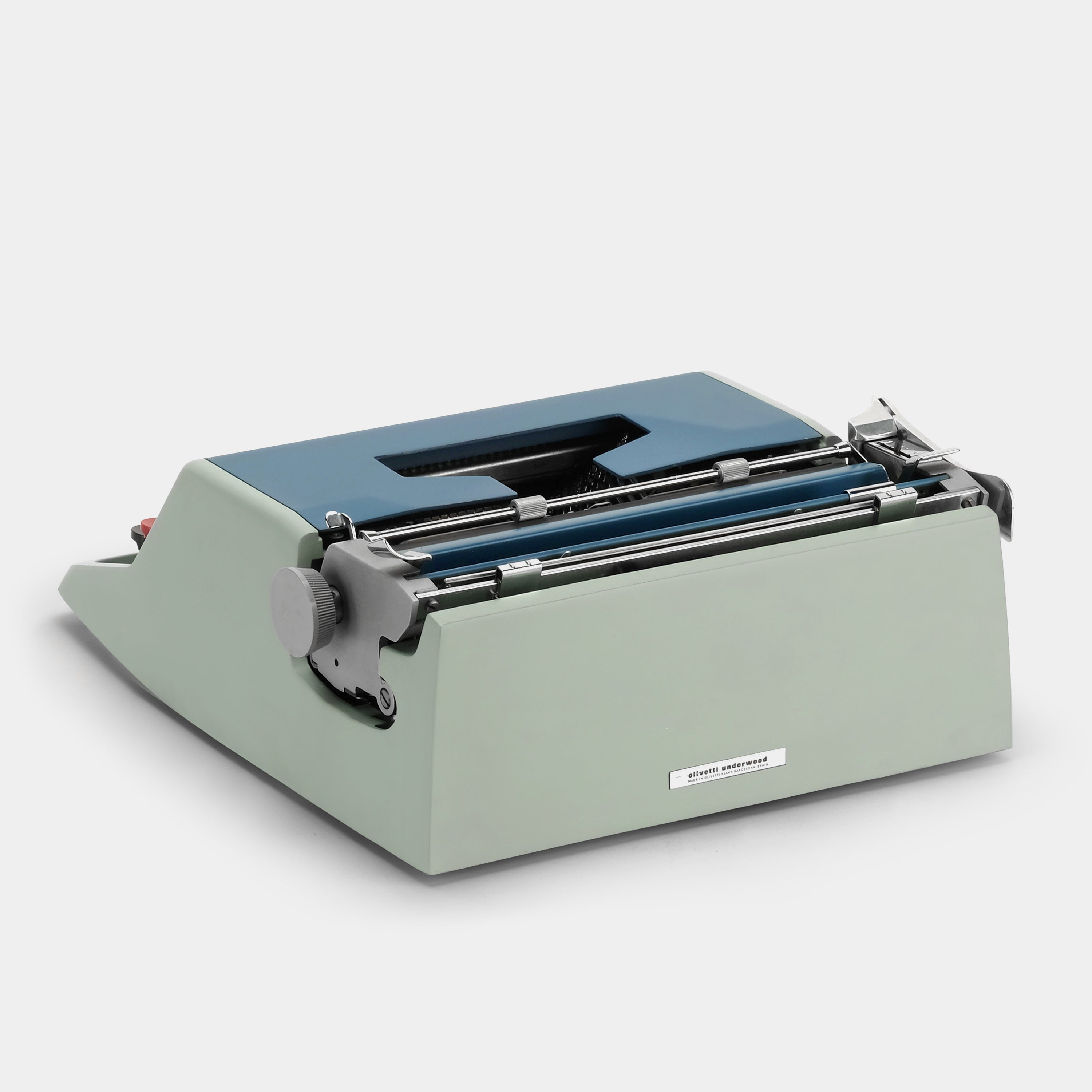 Olivetti Underwood 21 Blue Manual Typewriter