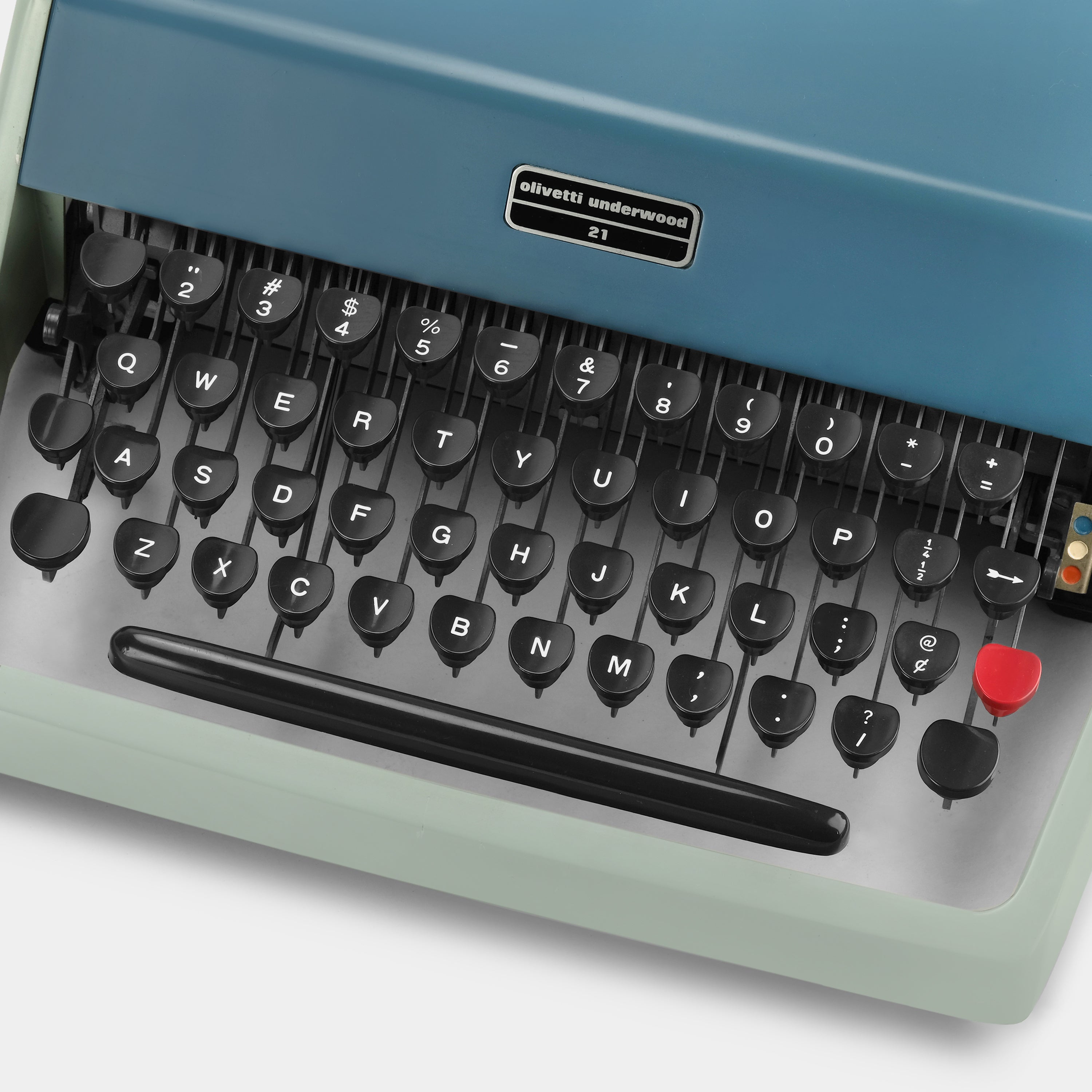 Olivetti Underwood 21 Blue Manual Typewriter