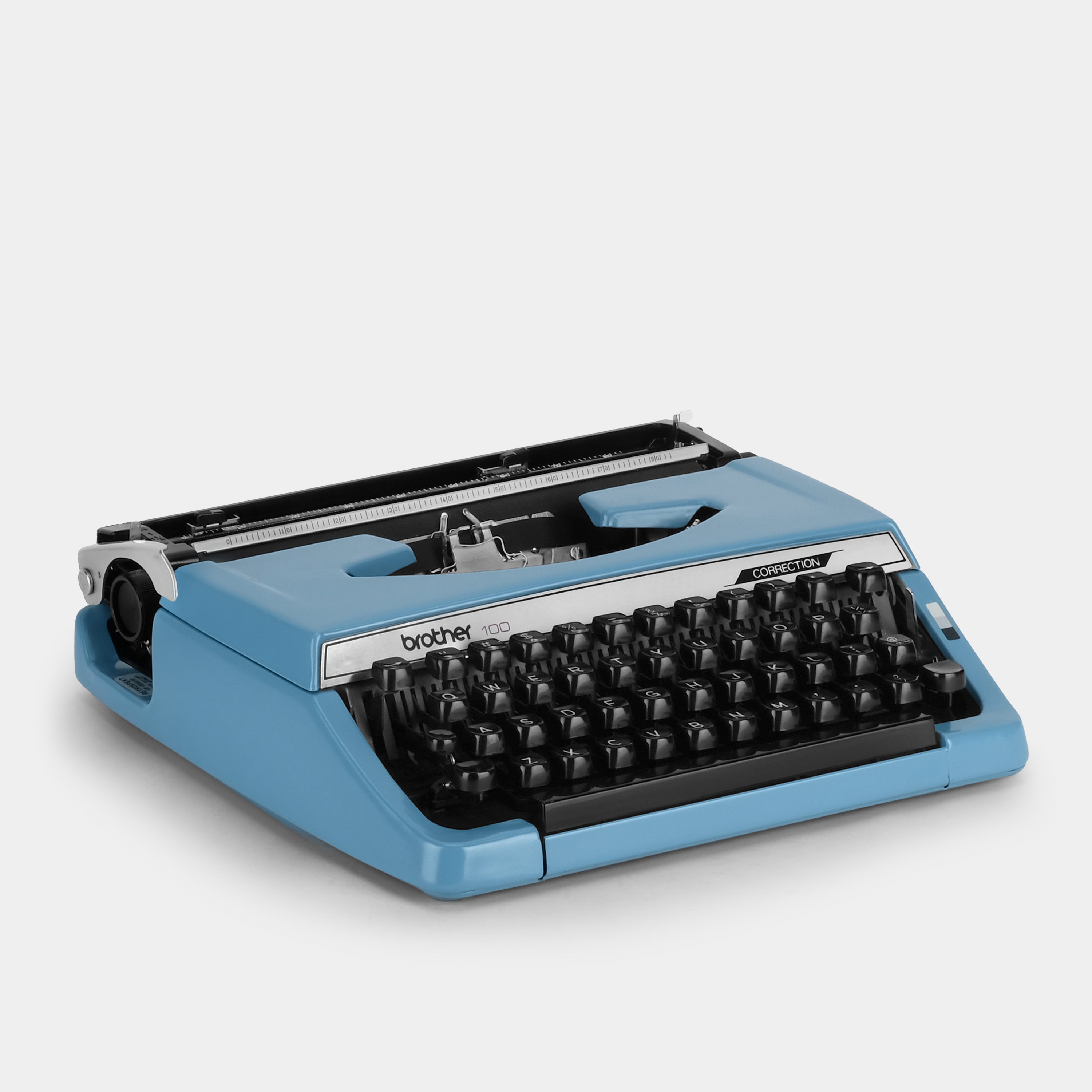 Brother 100 Correction Blue Manual Typewriter and Case