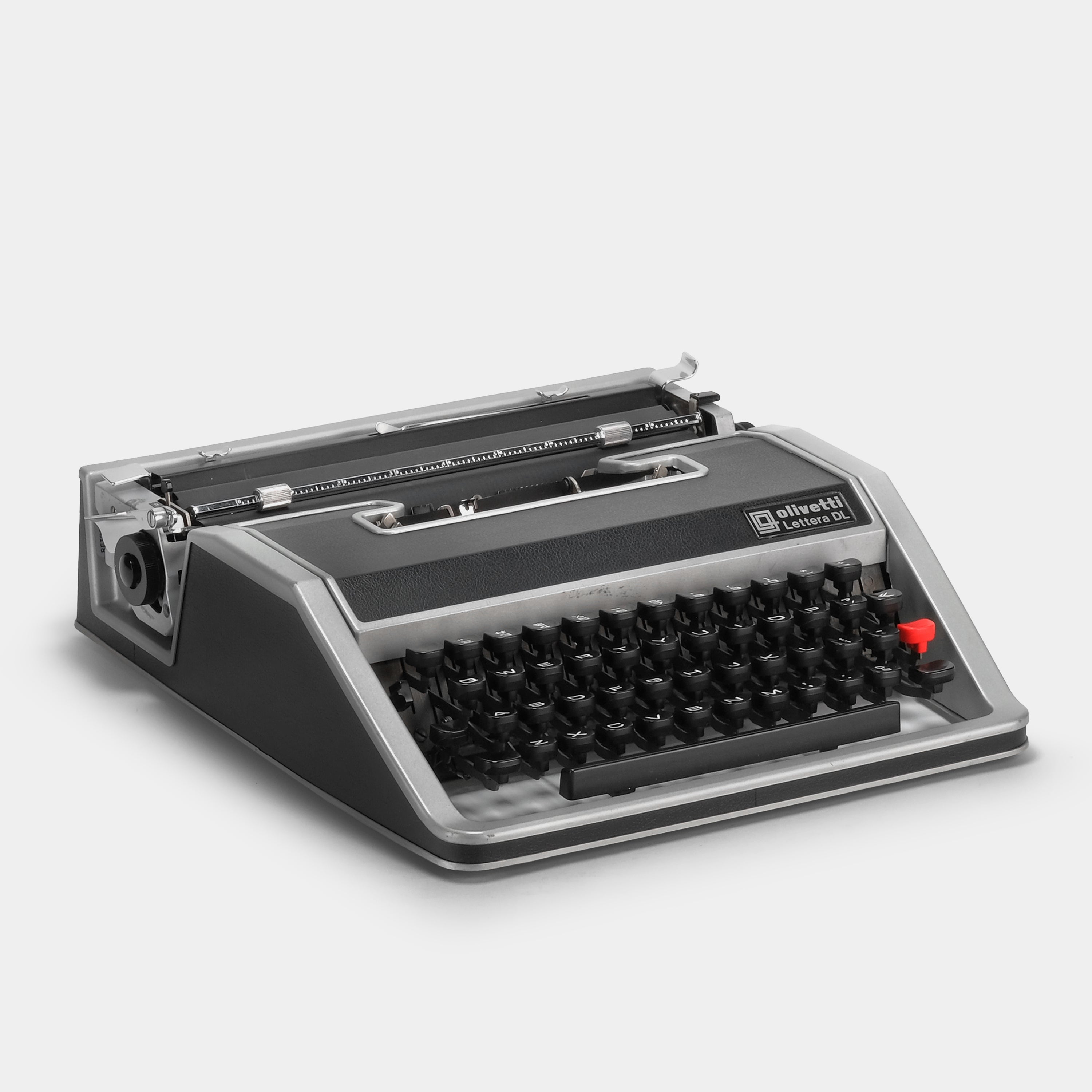 Olivetti Lettera DL Silver Typewriter and Case