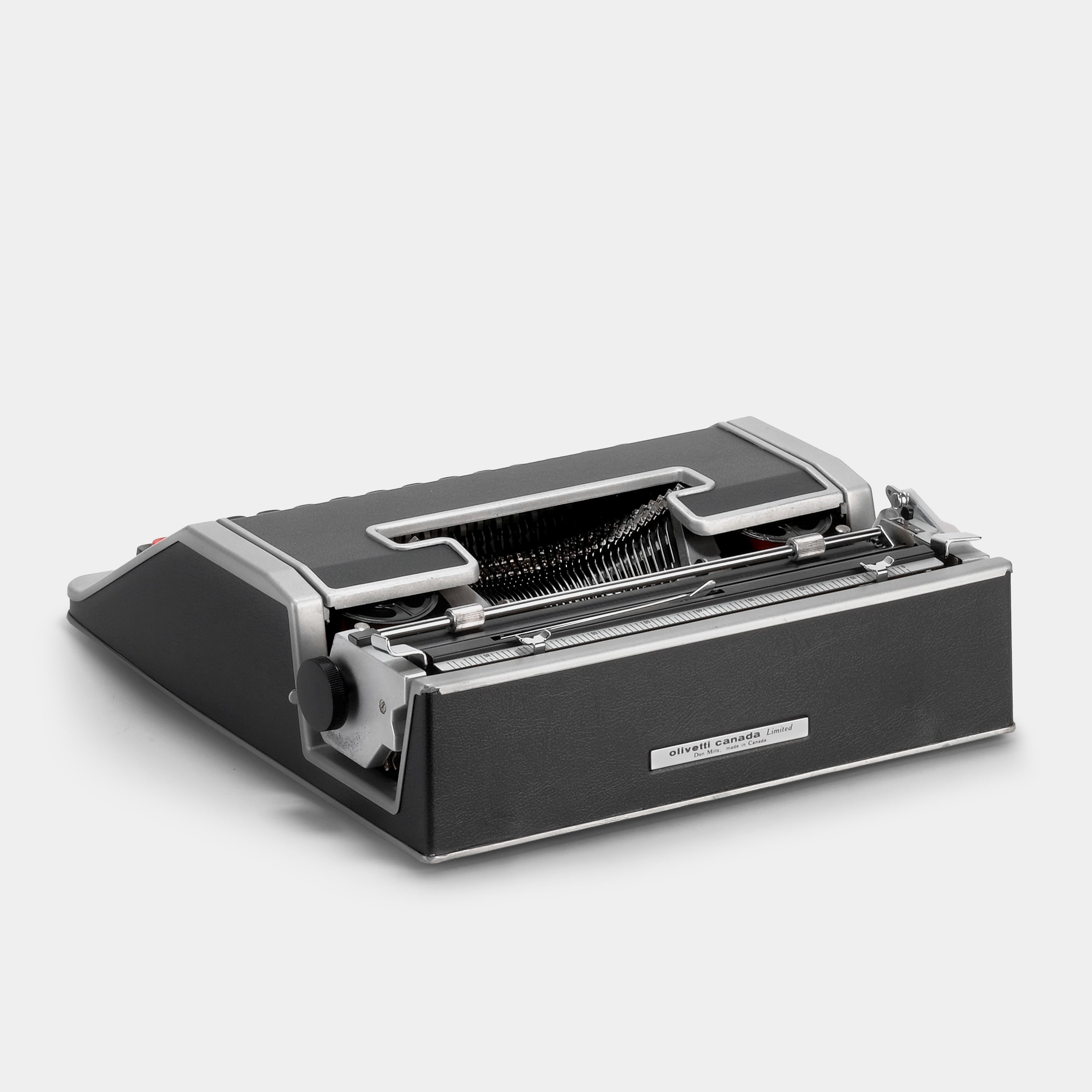 Olivetti Lettera DL Silver Typewriter and Case