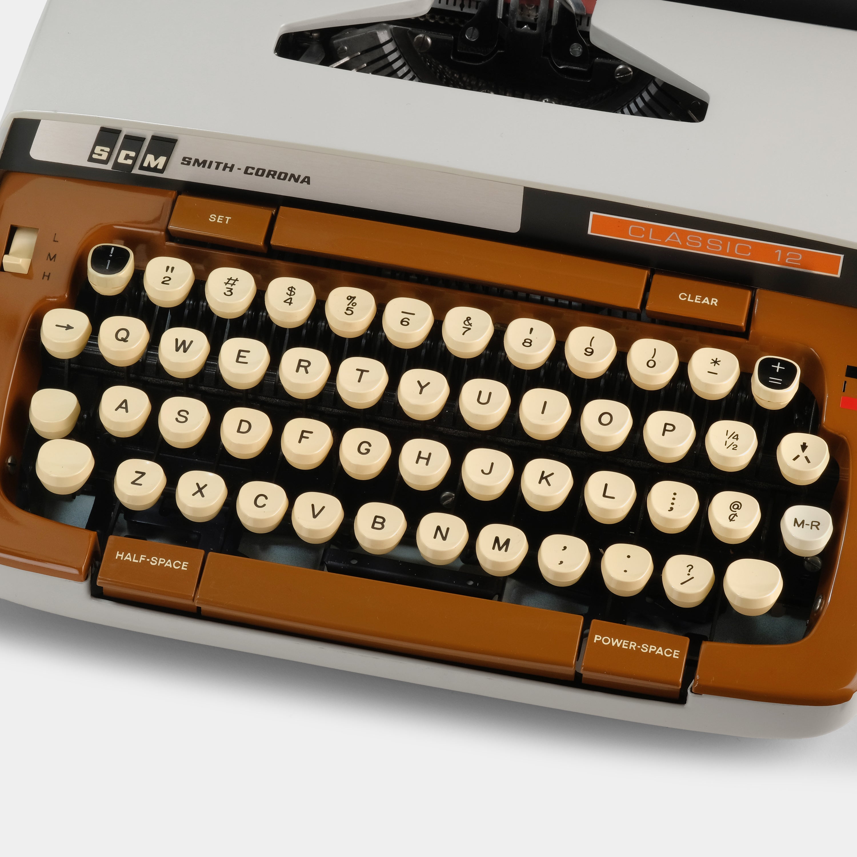 Smith-Corona Classic 12 Brown and Grey Manual Typewriter and Case