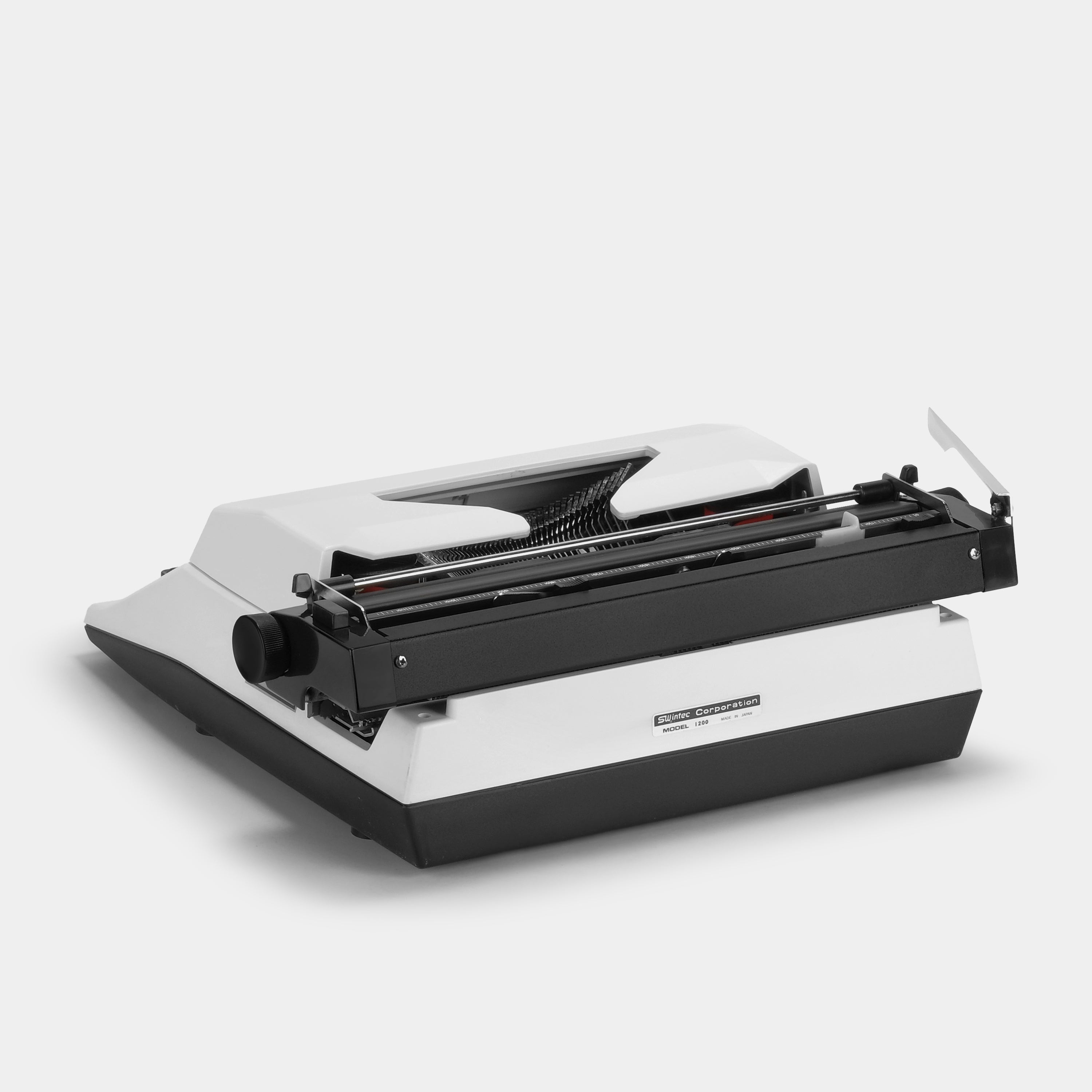 Swintec 1200 White Manual Typewriter and Case