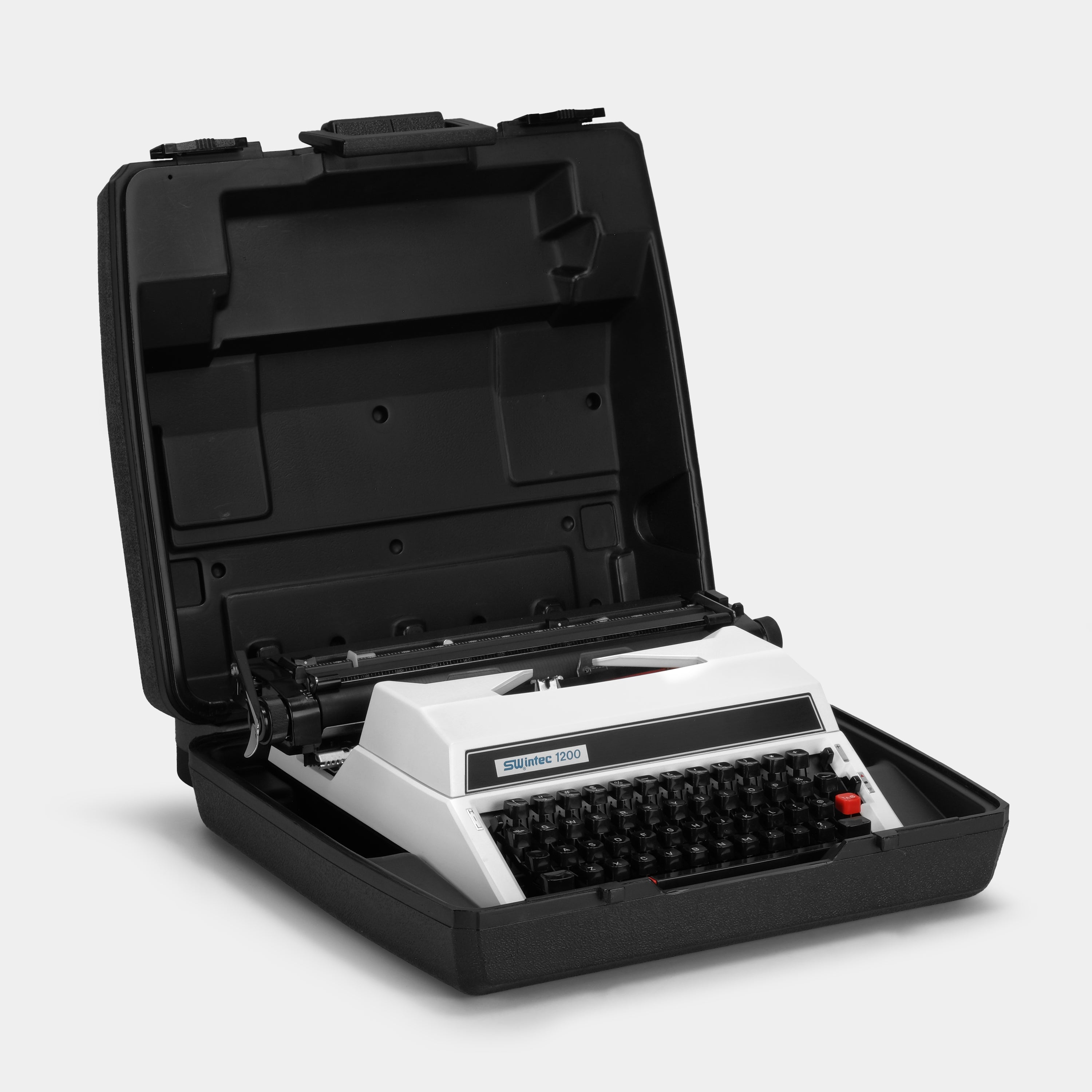 Swintec 1200 White Manual Typewriter and Case