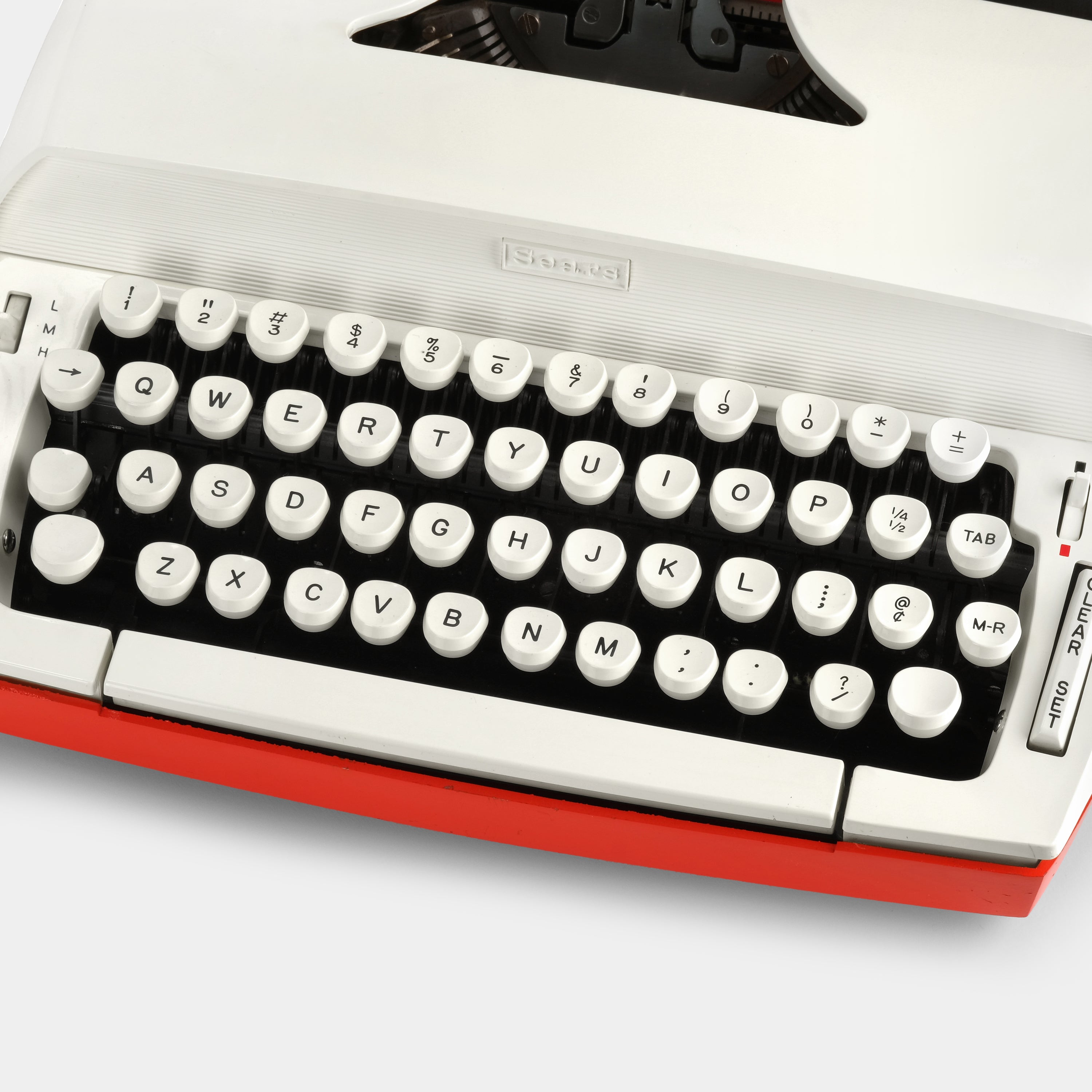 Sears Constellation II Ivory and Red Manual Typewriter and Case