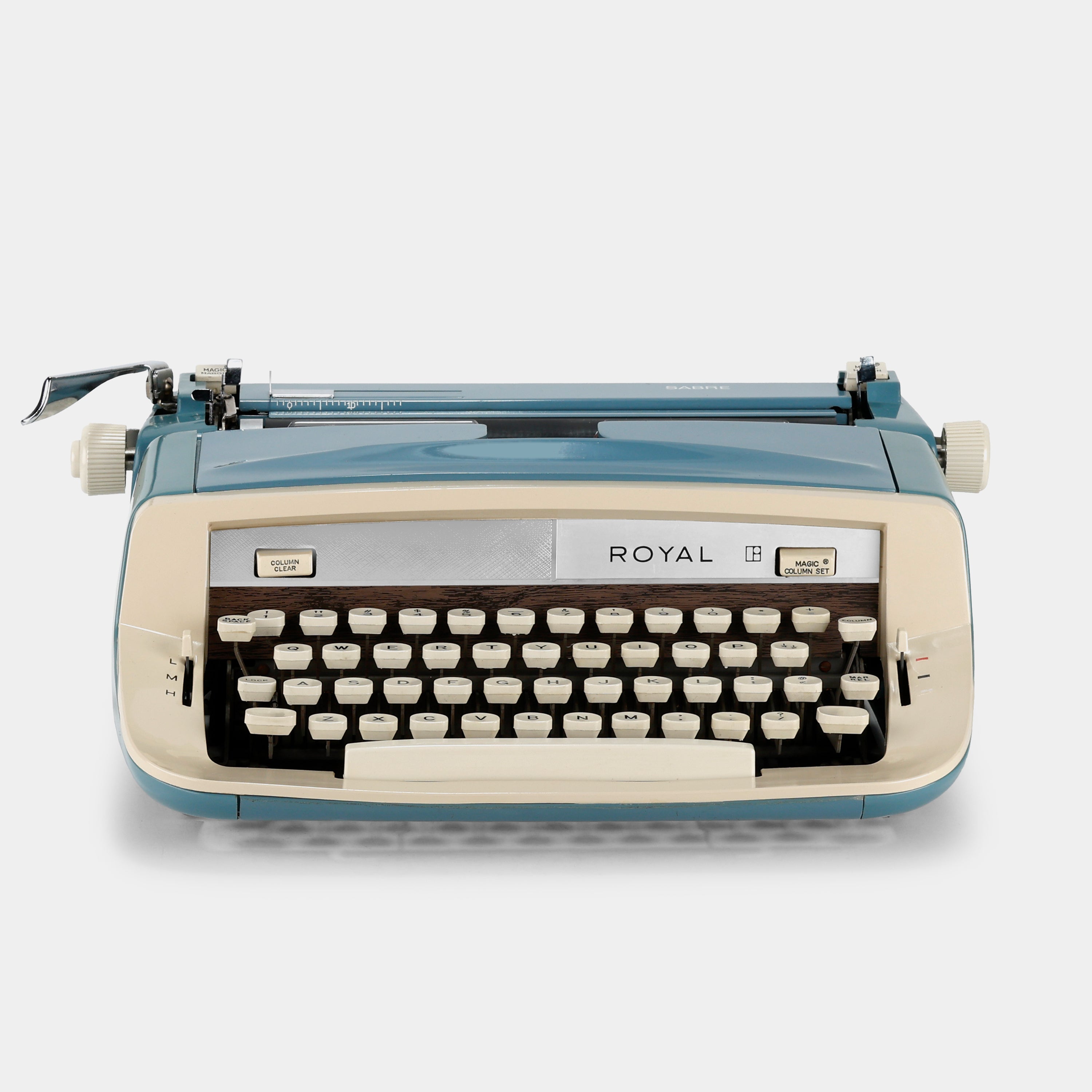 Royal Sabre Blue Manual Typewriter and Case