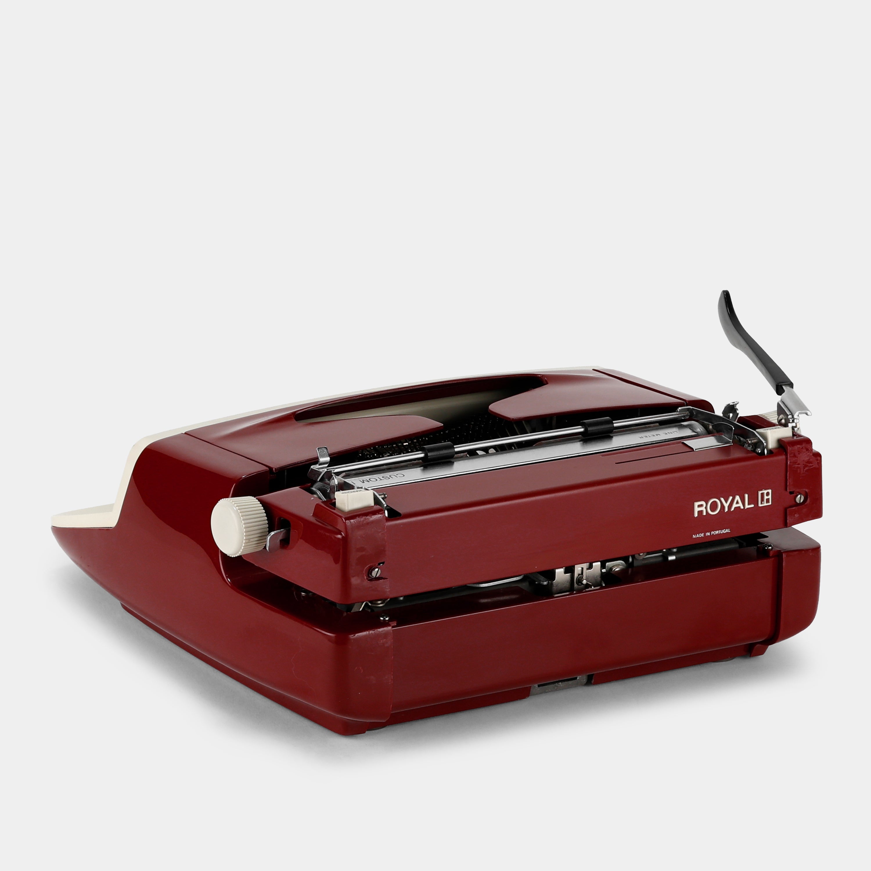 Royal Custom III Red Manual Typewriter and Case