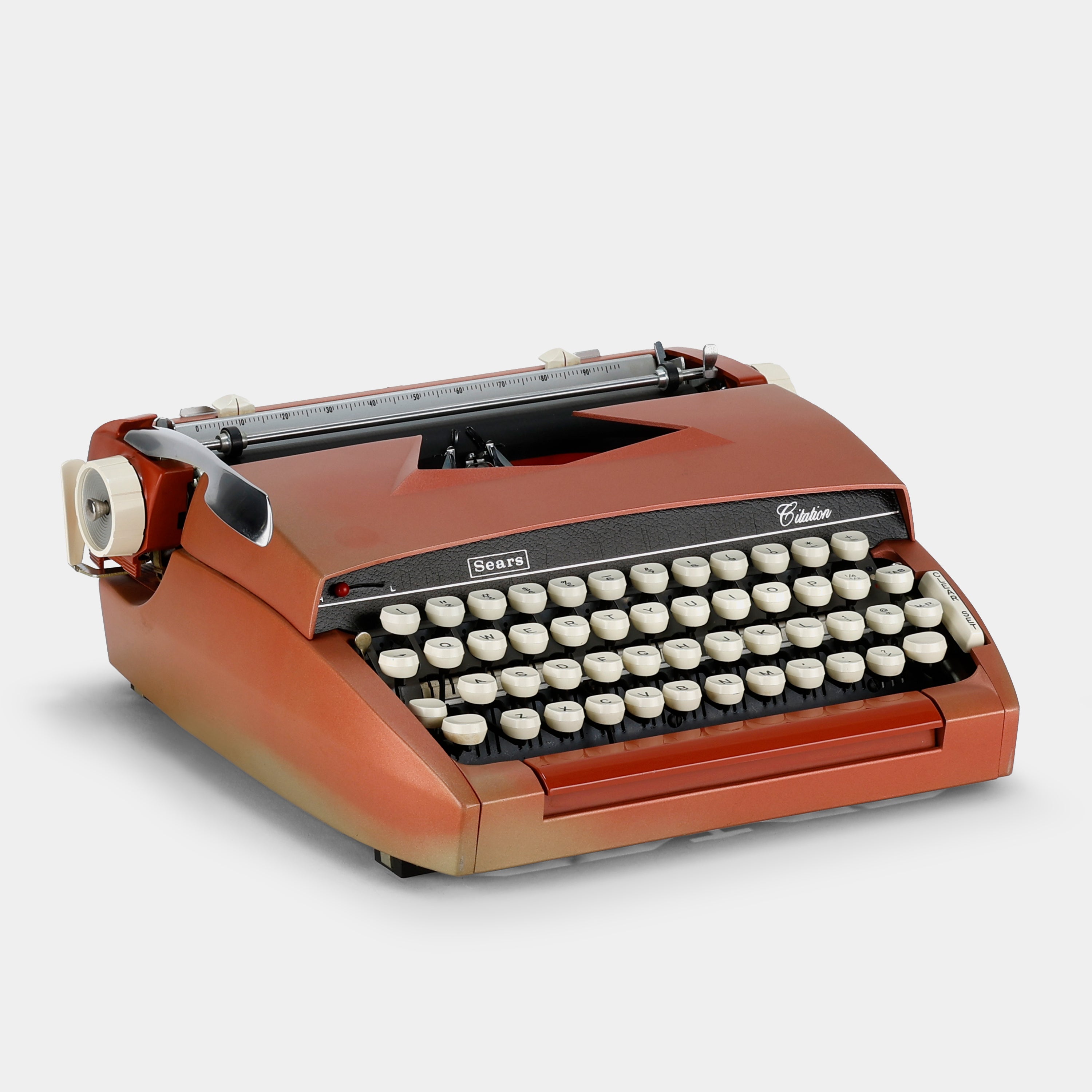 Sears Citation Champagne Blush Red Manual Typewriter and Case