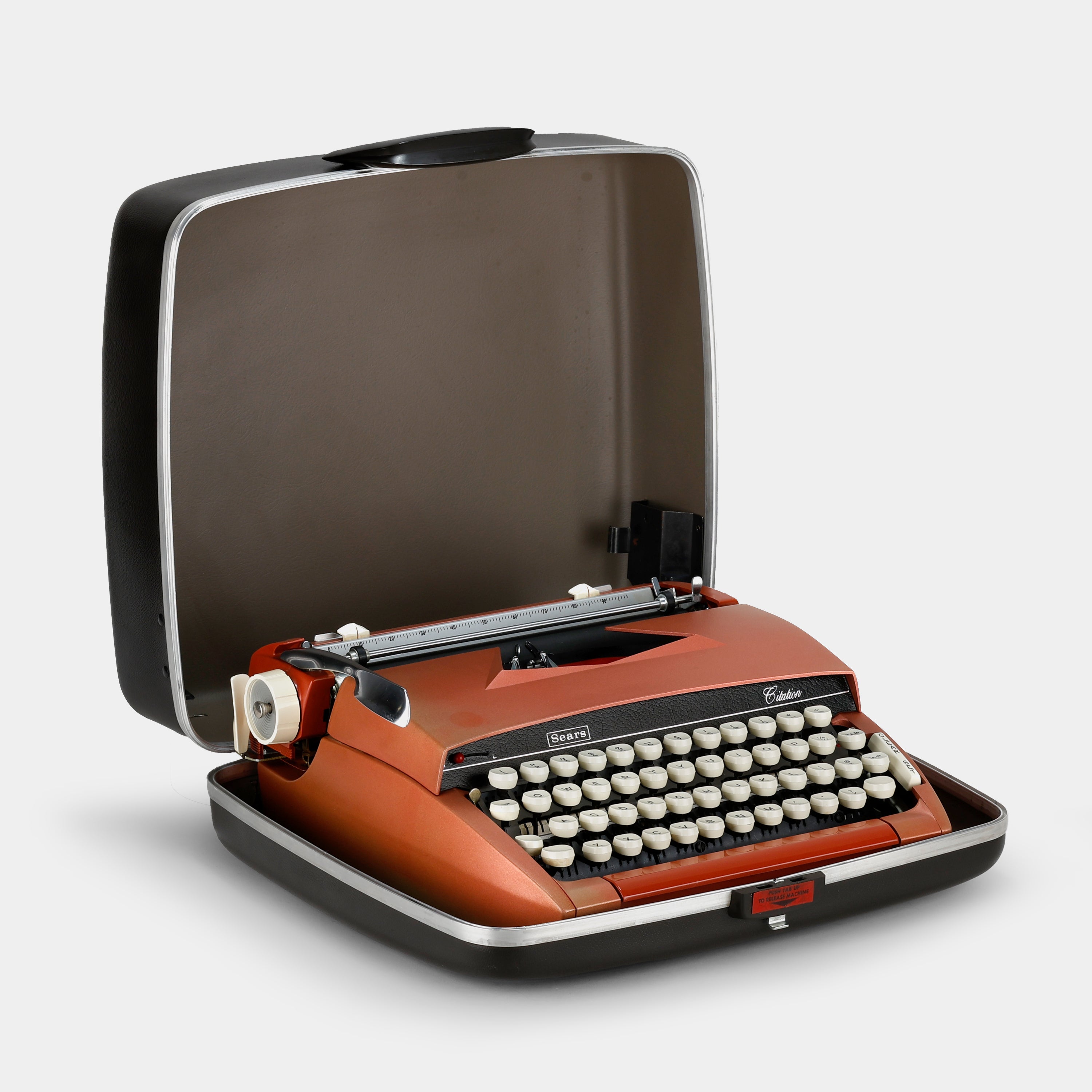 Sears Citation Champagne Blush Red Manual Typewriter and Case