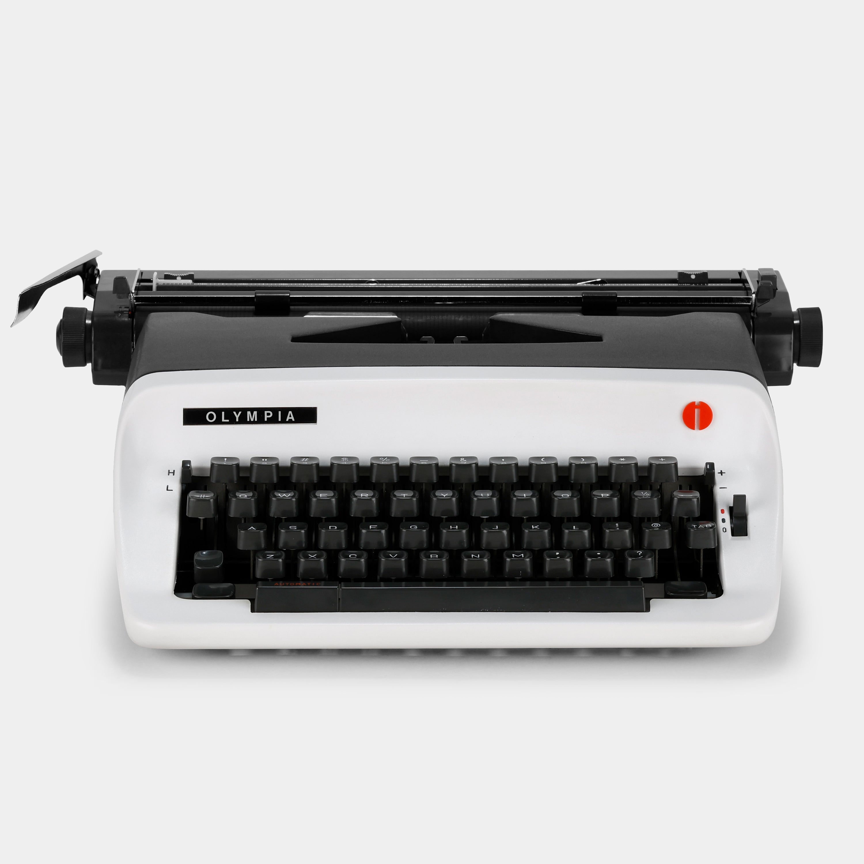 Olympia International B12 White and Grey Manual Typewriter and Case