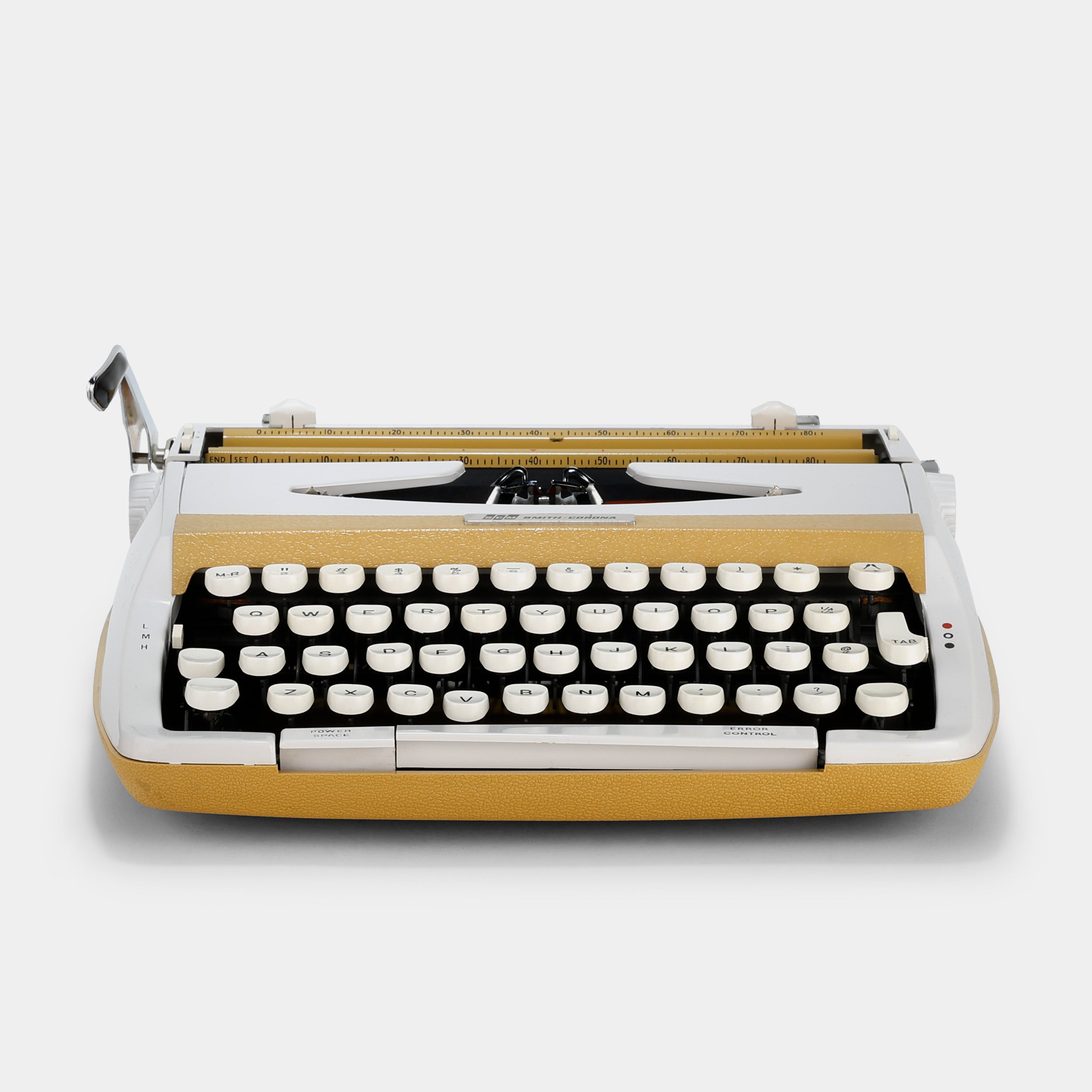 Smith-Corona Profile 100 Yellow Manual Typewriter and Case
